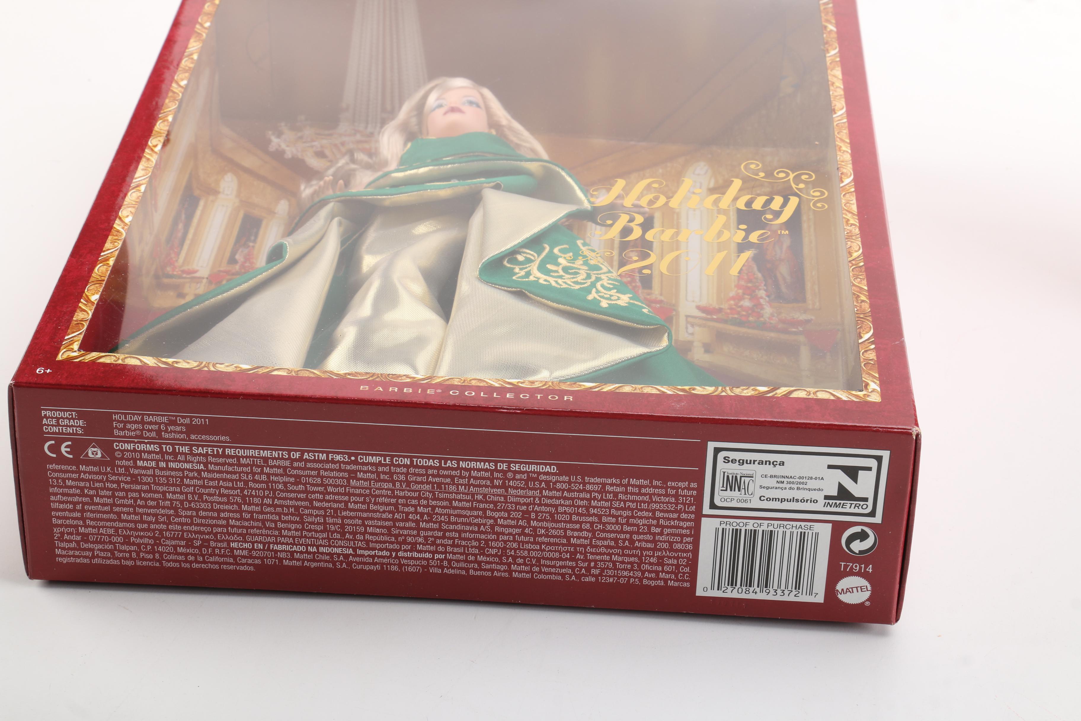 2010s Mattel "Holiday Barbie" Dolls