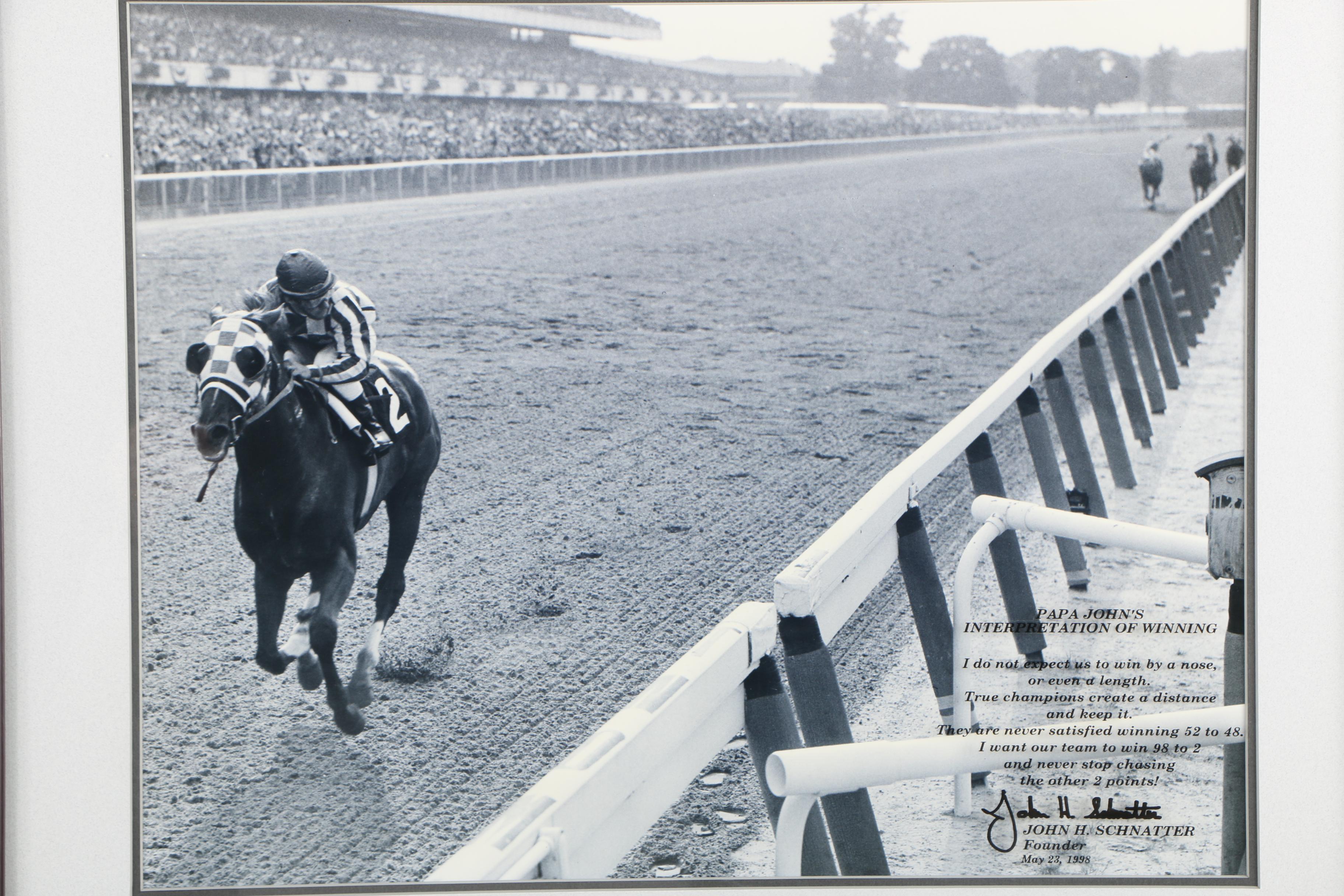 1990s Photographic Print of Secretariat Running the 1973 Belmont Stakes