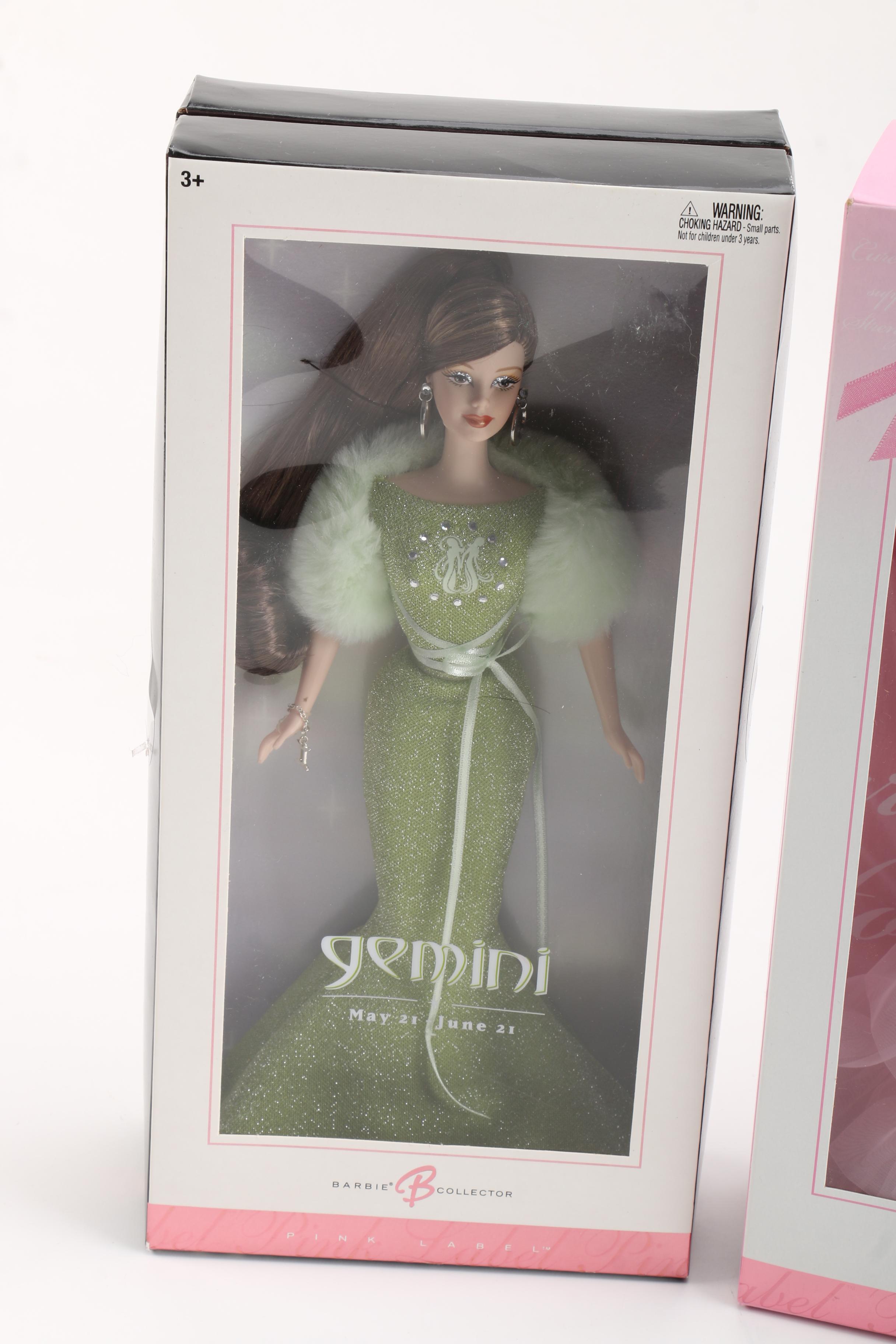 2000s Mattel Pink Label Barbie Dolls Featuring "Pink Ribbon" Barbie