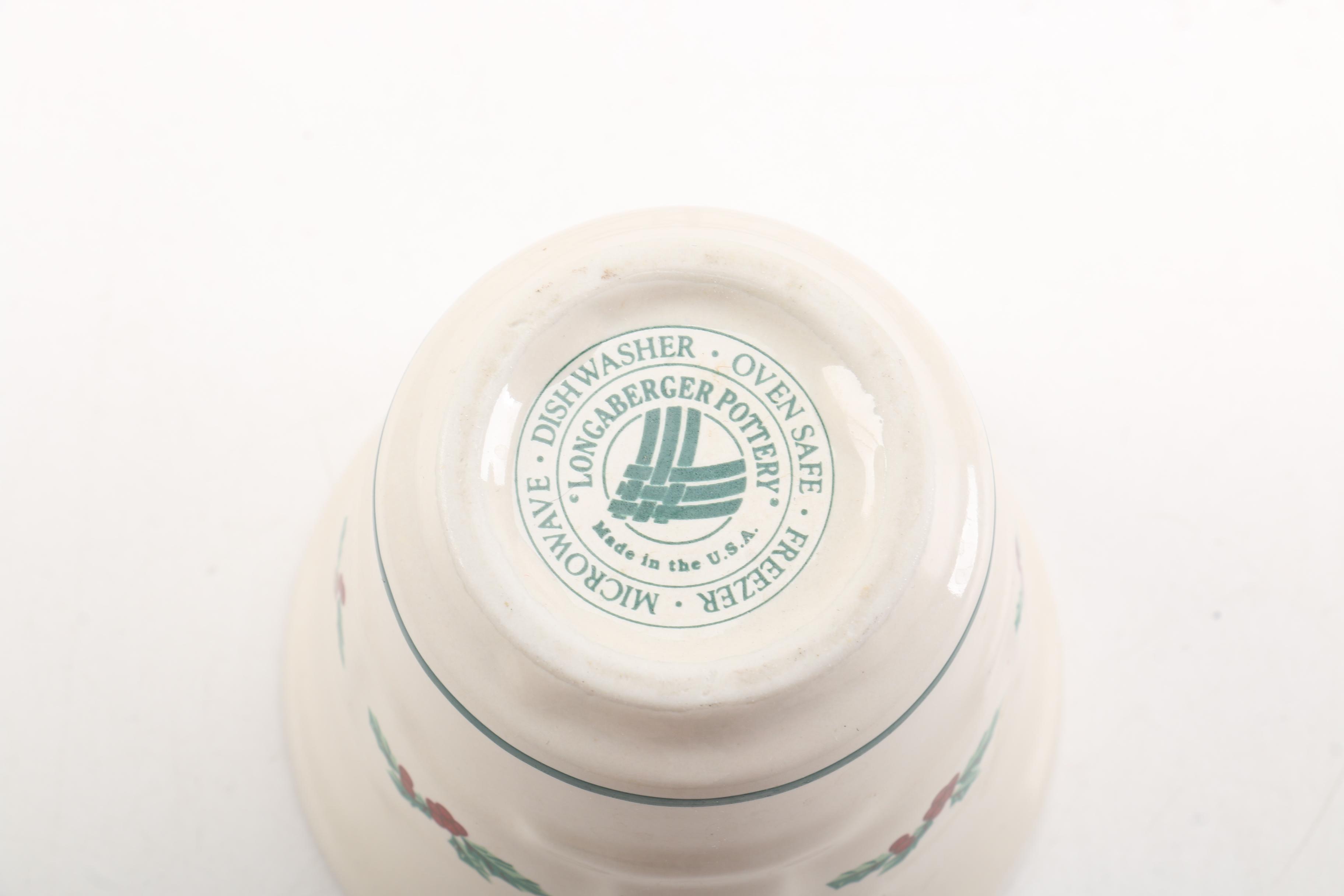 Group of Longaberger Baskets and Ceramics