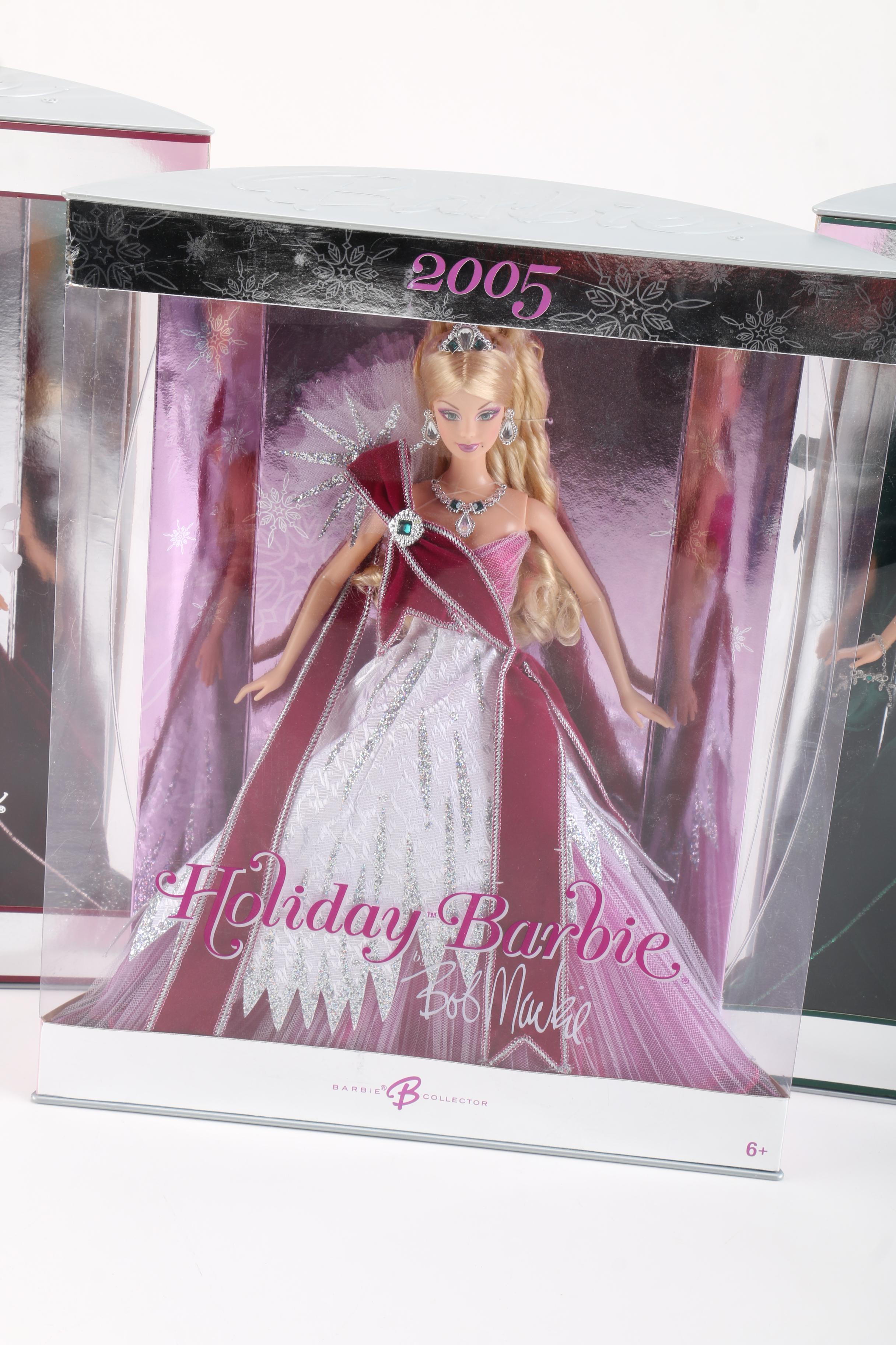 2000s Mattel "Holiday Barbie" Dolls