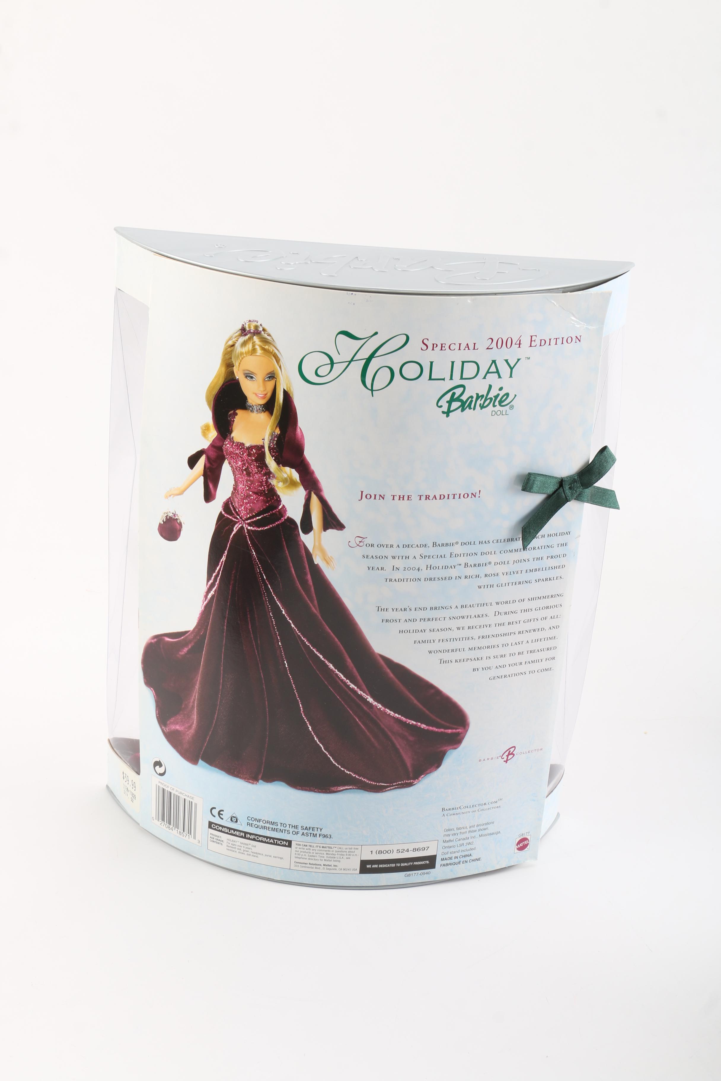 2000s Mattel "Holiday Barbie" Dolls