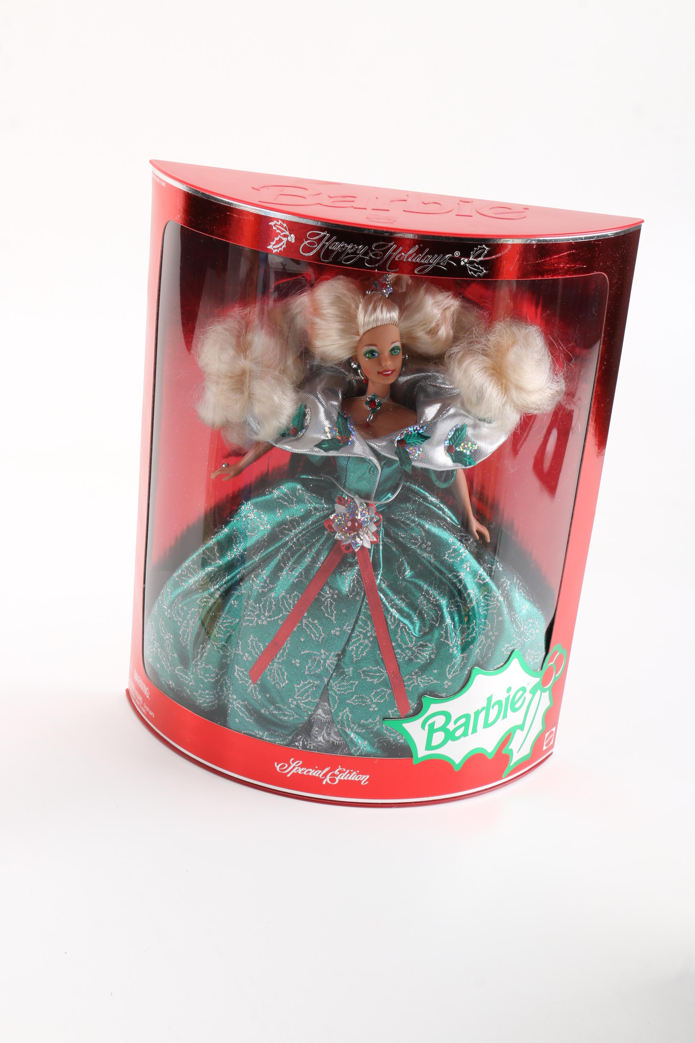 1990s Mattel "Happy Holidays Barbie" Dolls