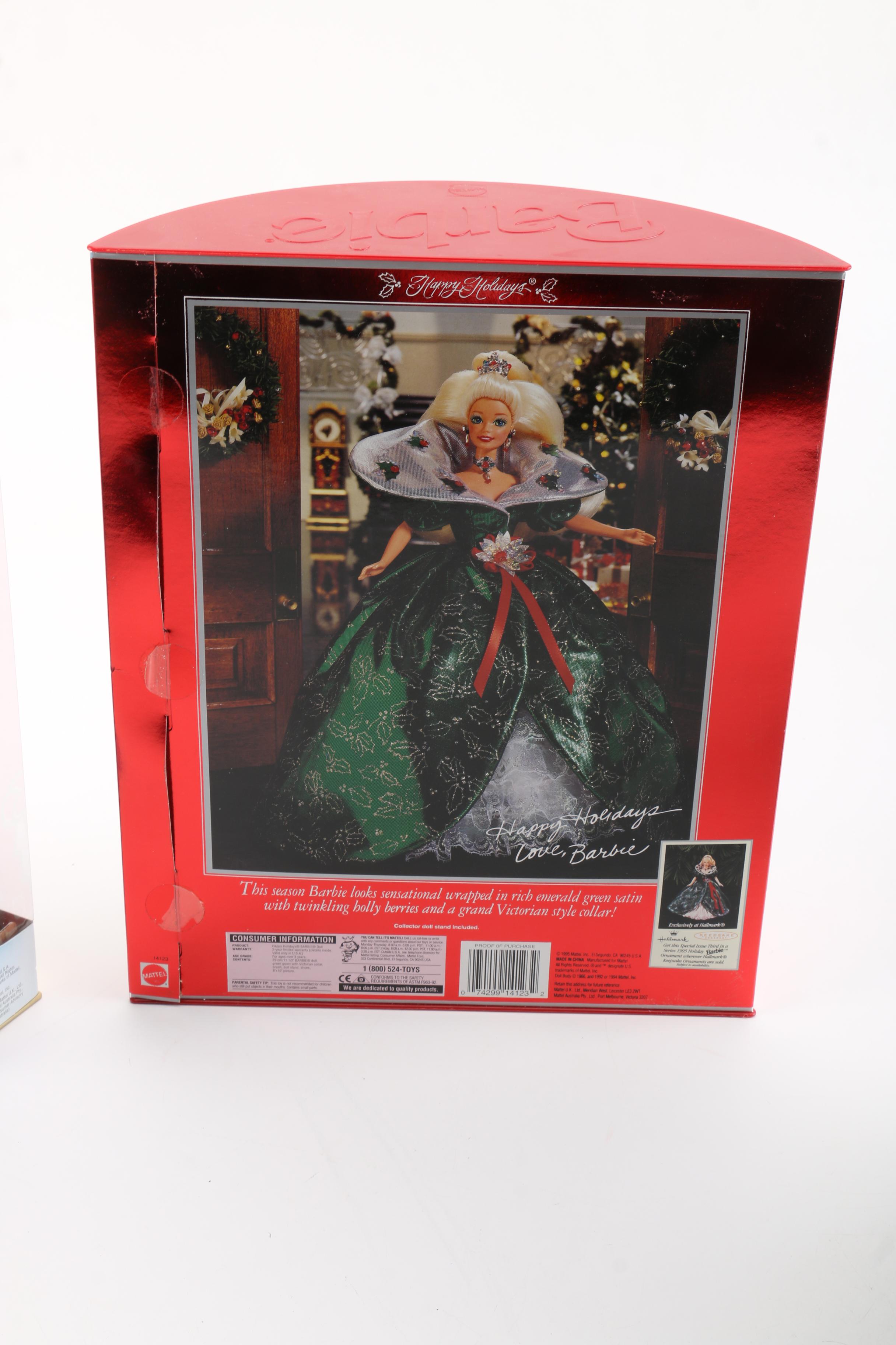 1990s Mattel "Happy Holidays Barbie" Dolls