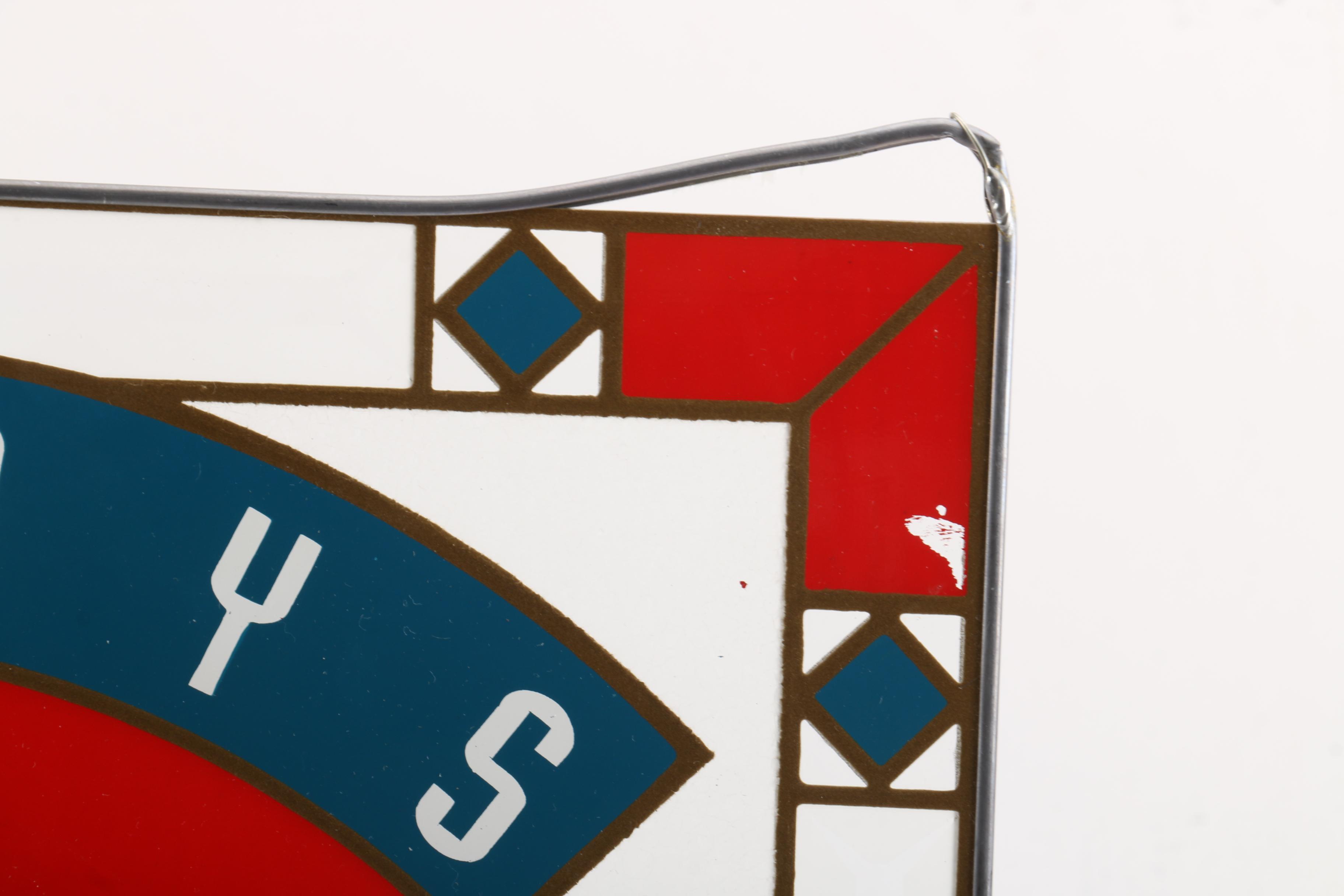 Vintage Glass "Coca Cola" Sign