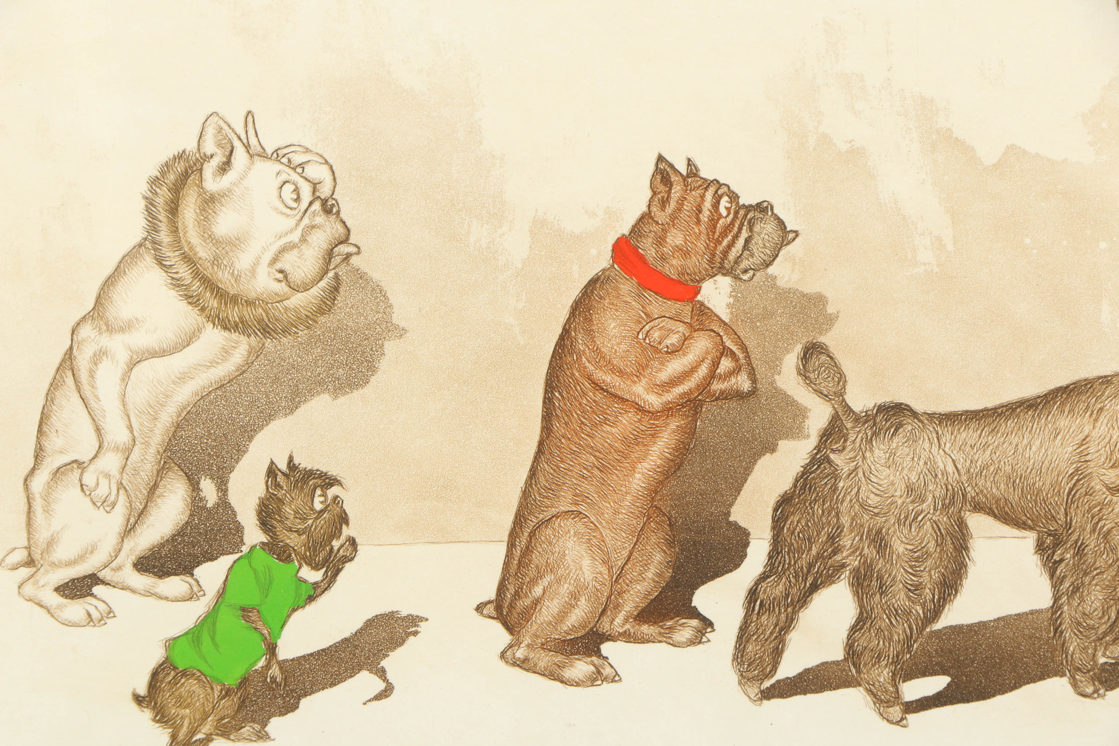 Boris O’Klein Etching Print "One Way Traffic"