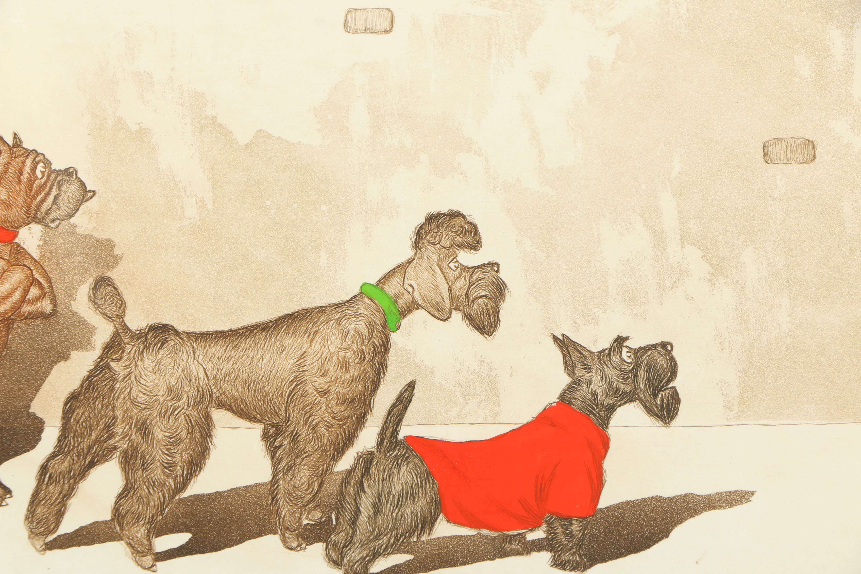 Boris O’Klein Etching Print "One Way Traffic"