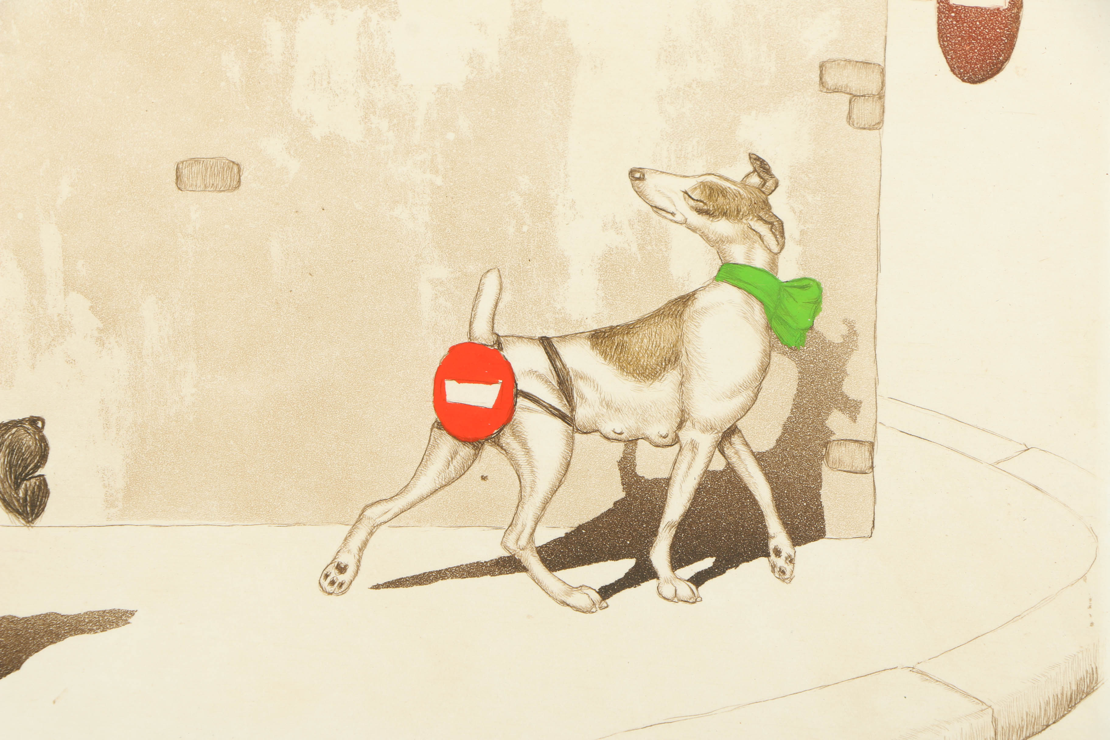 Boris O’Klein Etching Print "One Way Traffic"