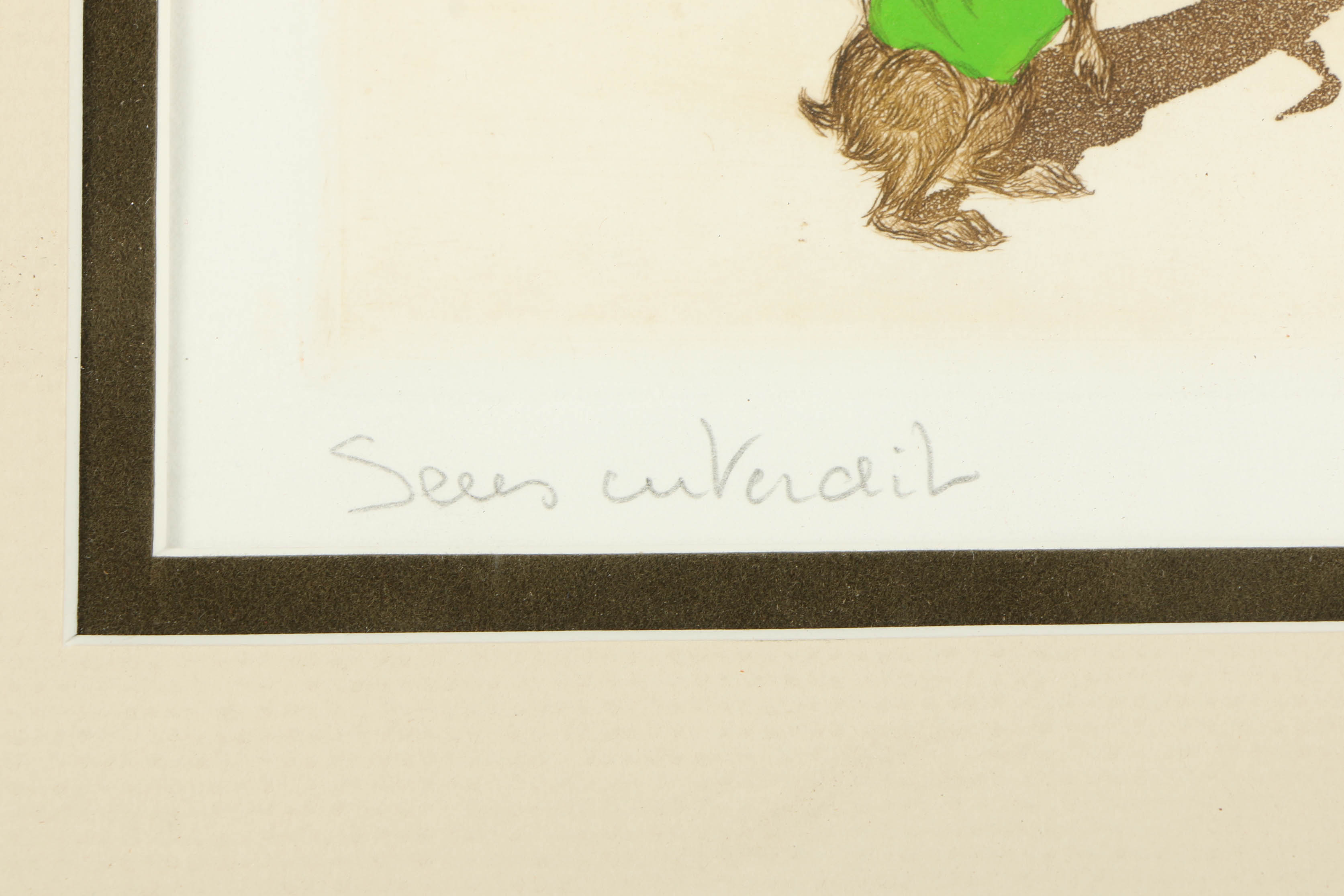 Boris O’Klein Etching Print "One Way Traffic"