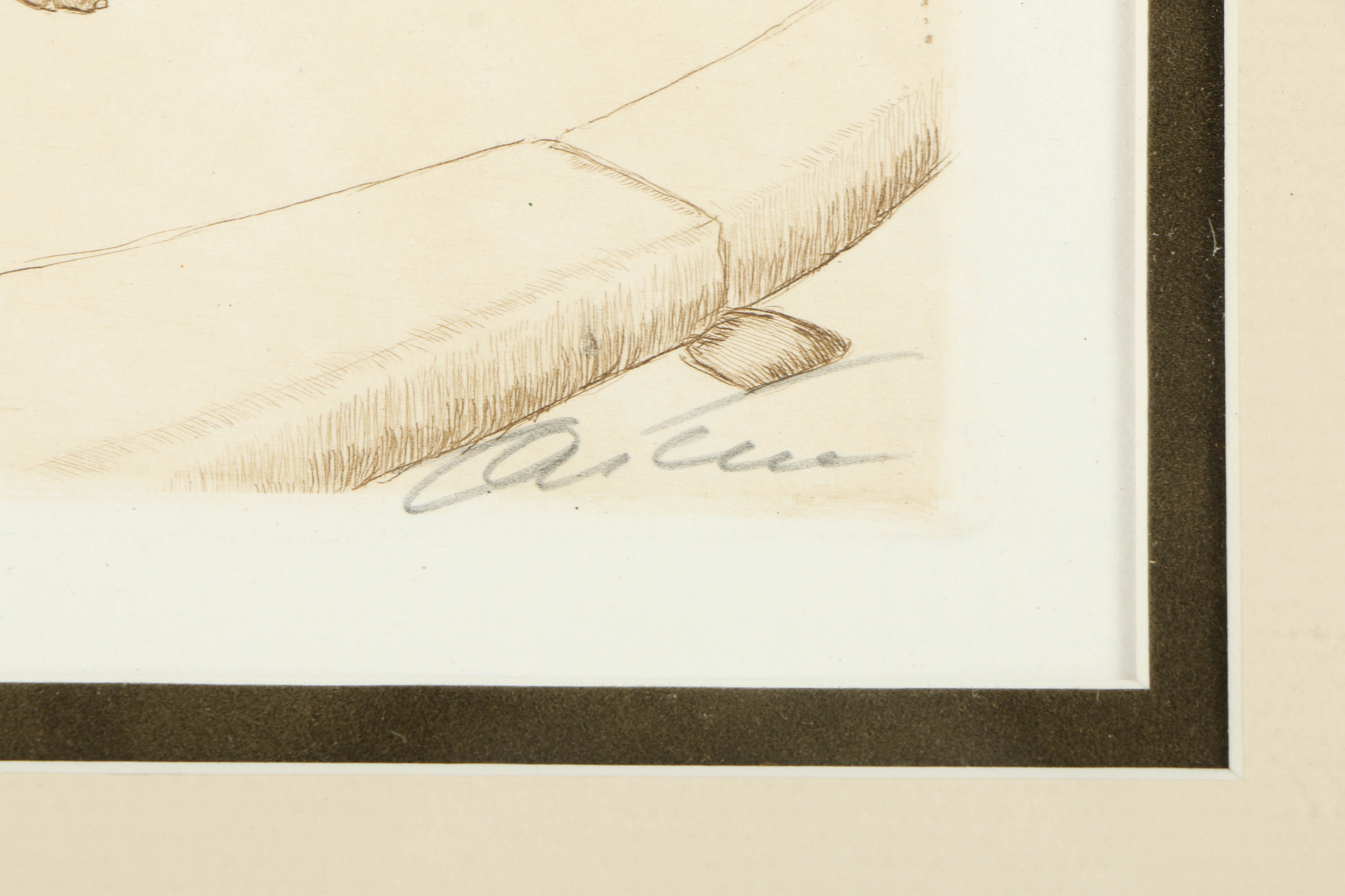 Boris O’Klein Etching Print "One Way Traffic"