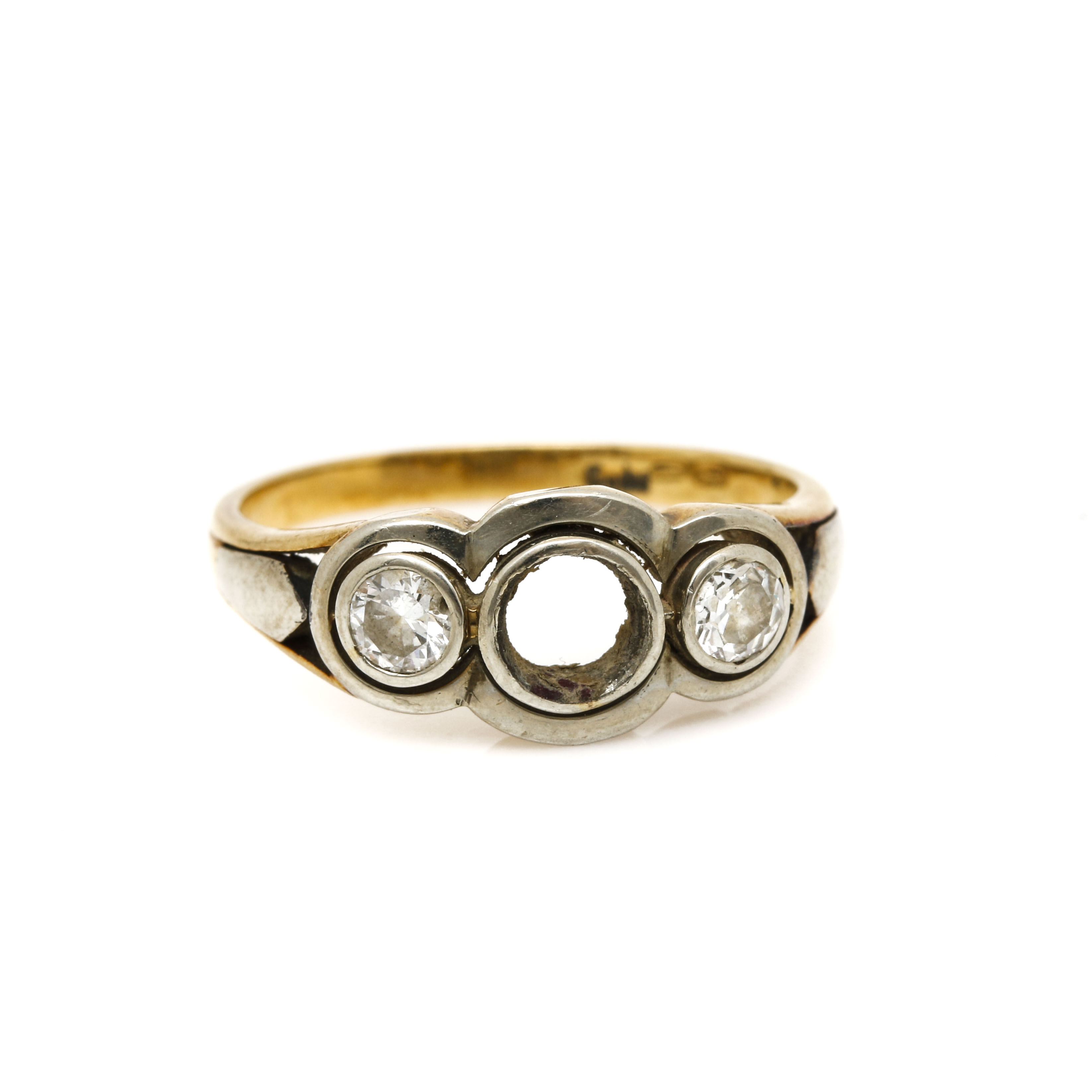 18K Yellow Gold Diamond Semi-Mount Ring
