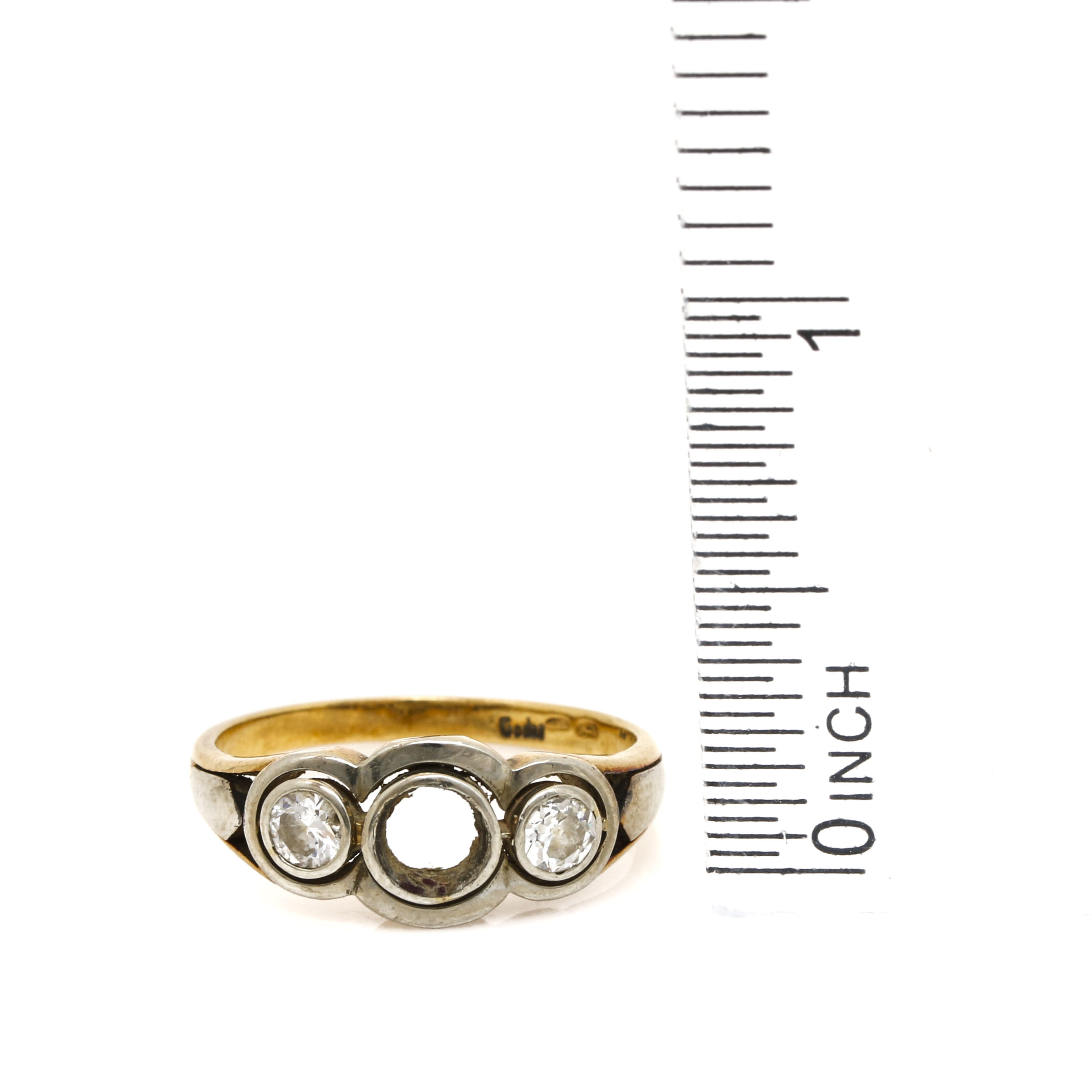 18K Yellow Gold Diamond Semi-Mount Ring