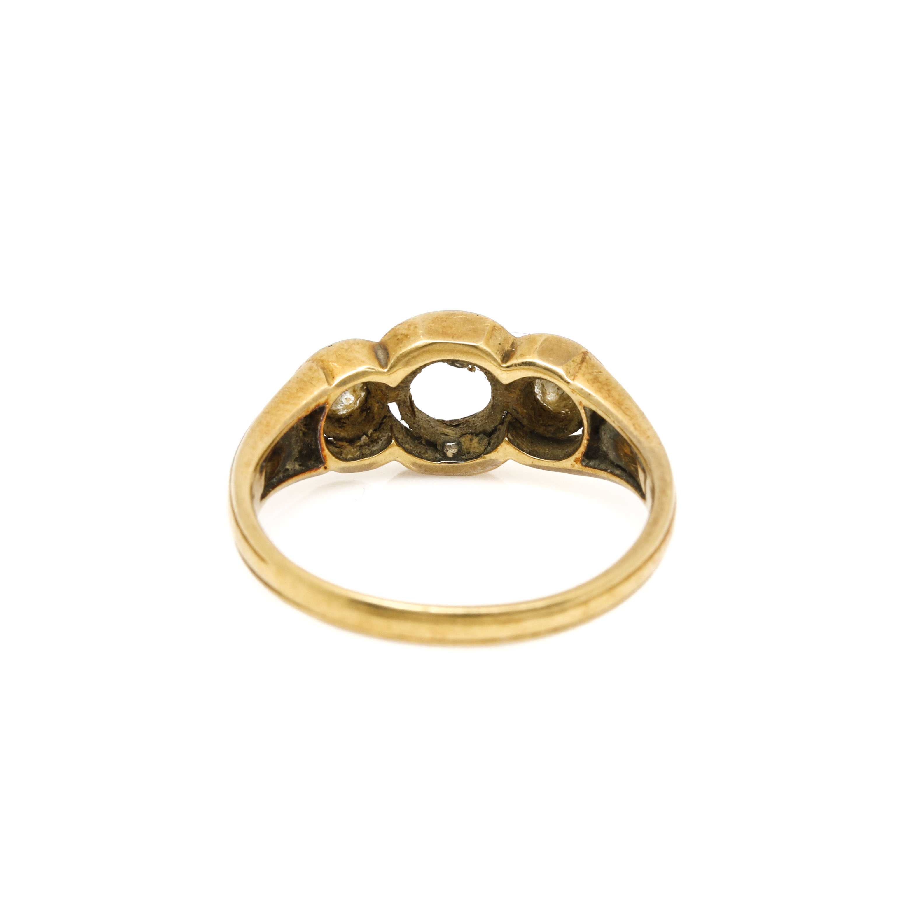 18K Yellow Gold Diamond Semi-Mount Ring