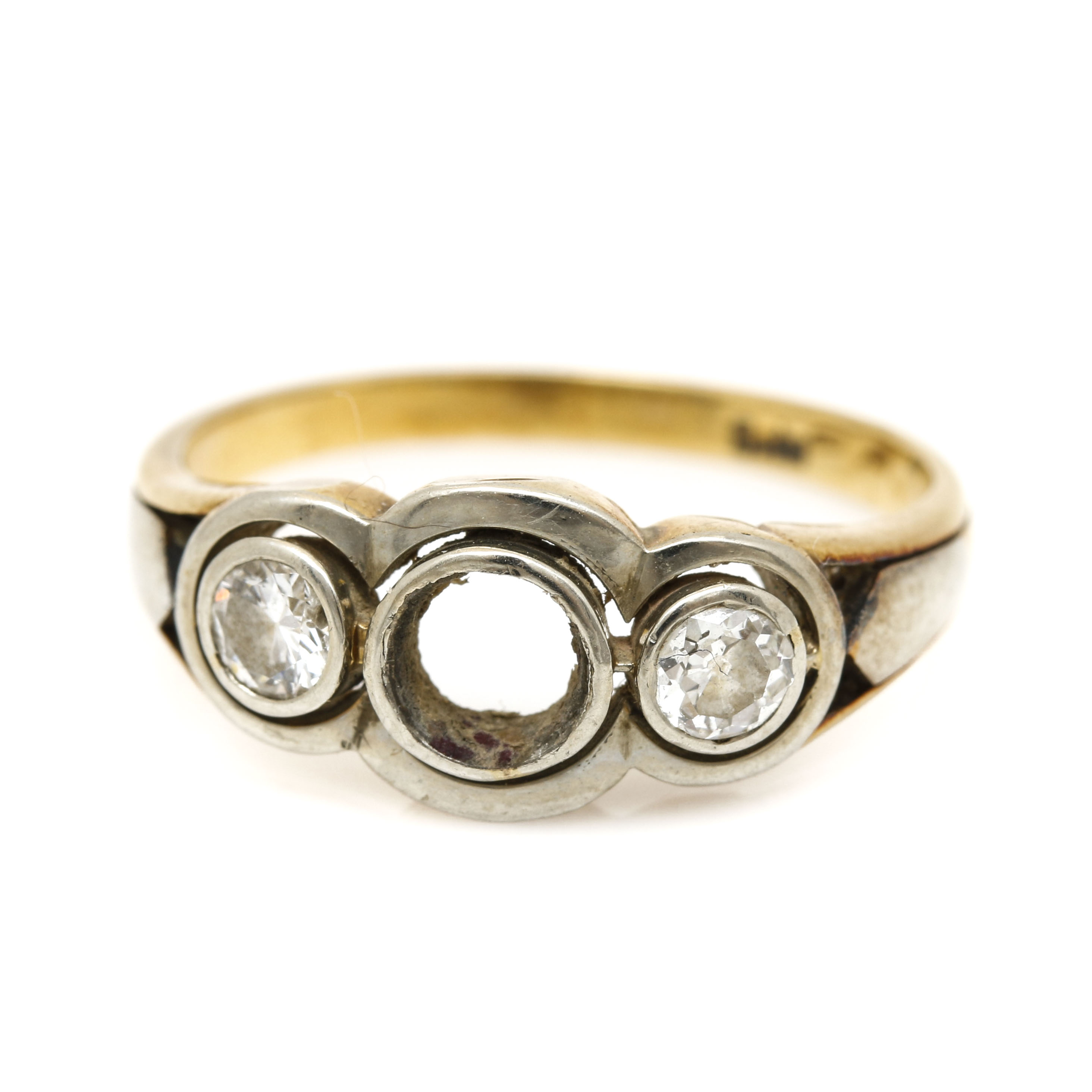 18K Yellow Gold Diamond Semi-Mount Ring