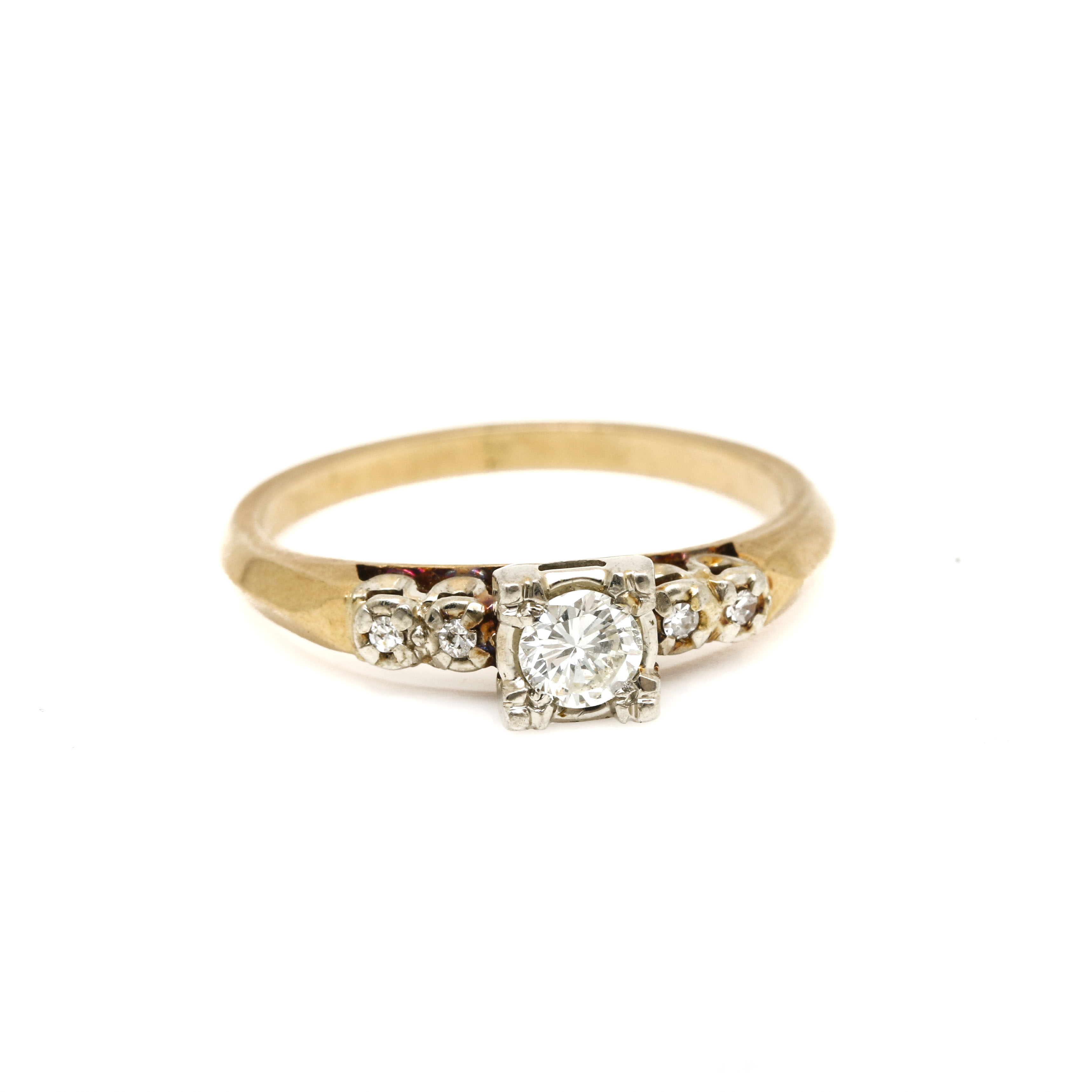 14K Yellow Gold Diamond Ring