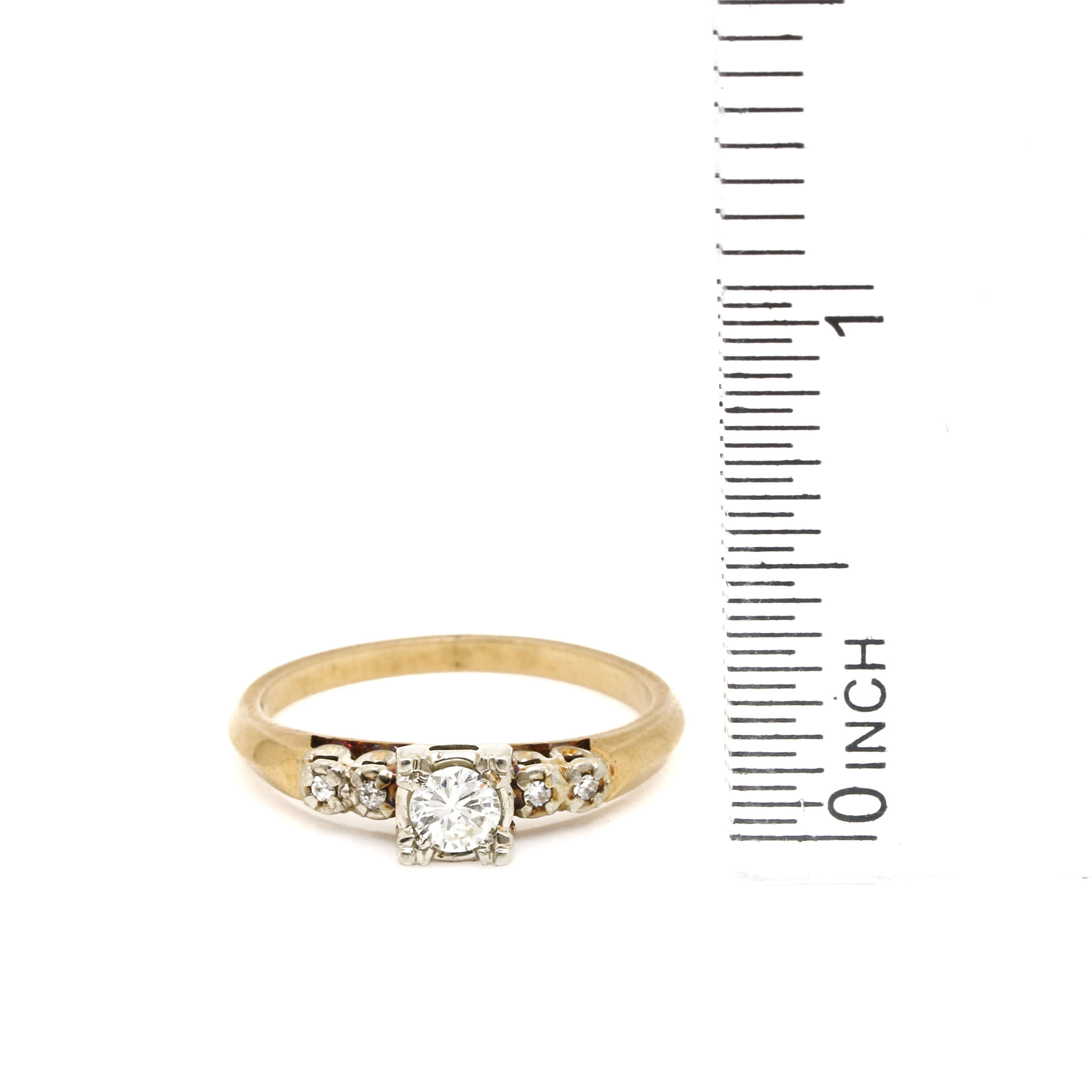 14K Yellow Gold Diamond Ring