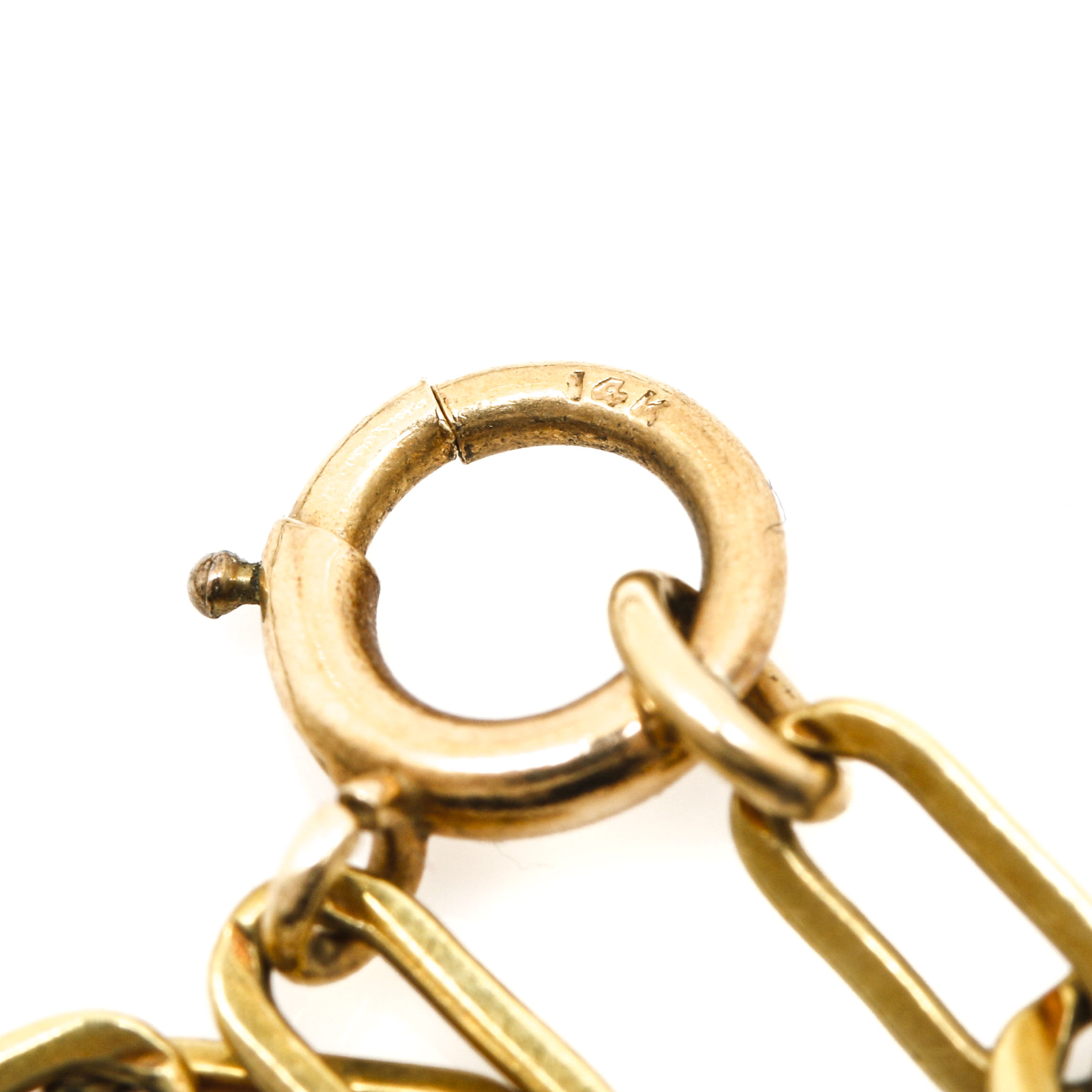 14K Yellow Gold Elongated Cable Link Chain