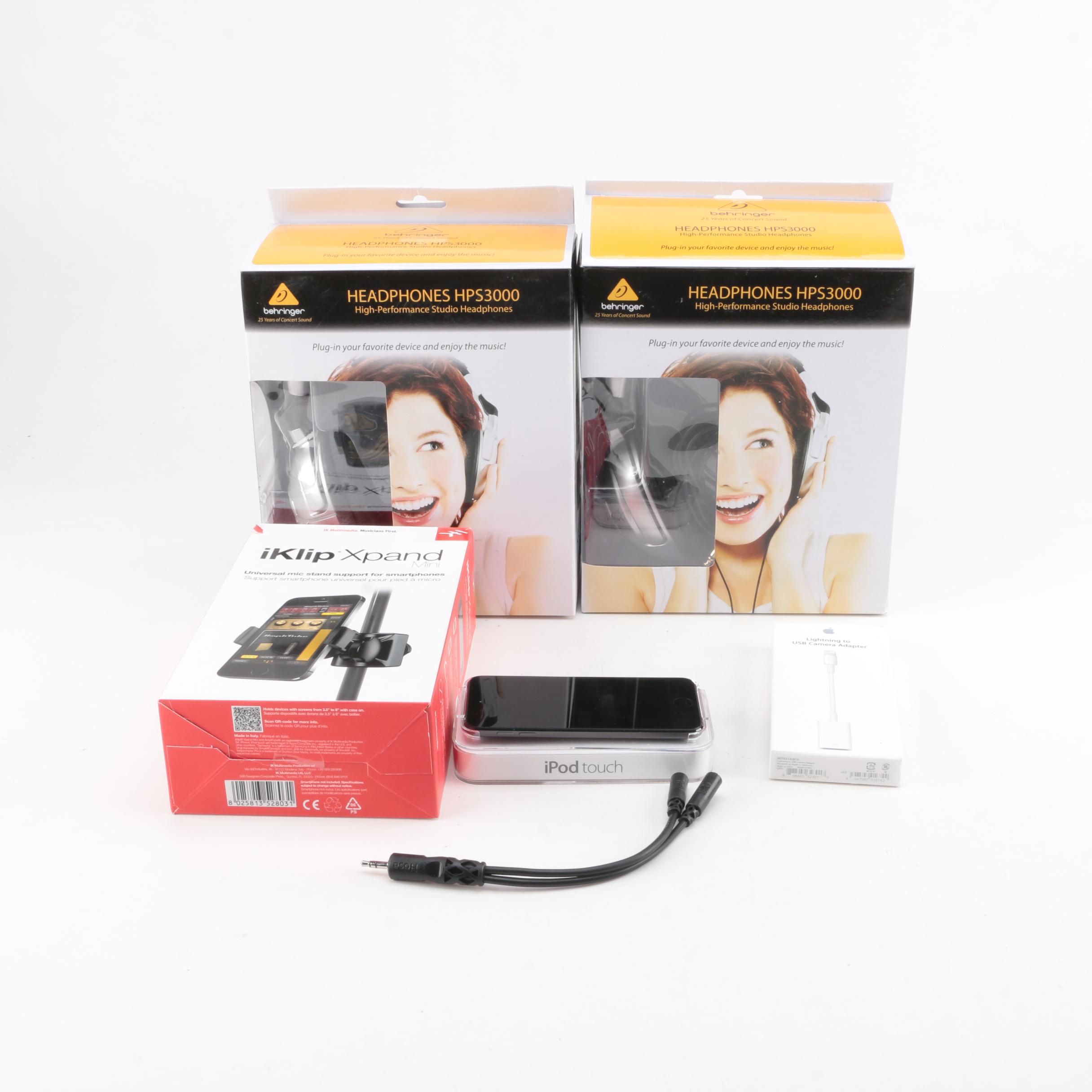 Apple 16GB iPod Touch with Behringer Headphones and Accessories