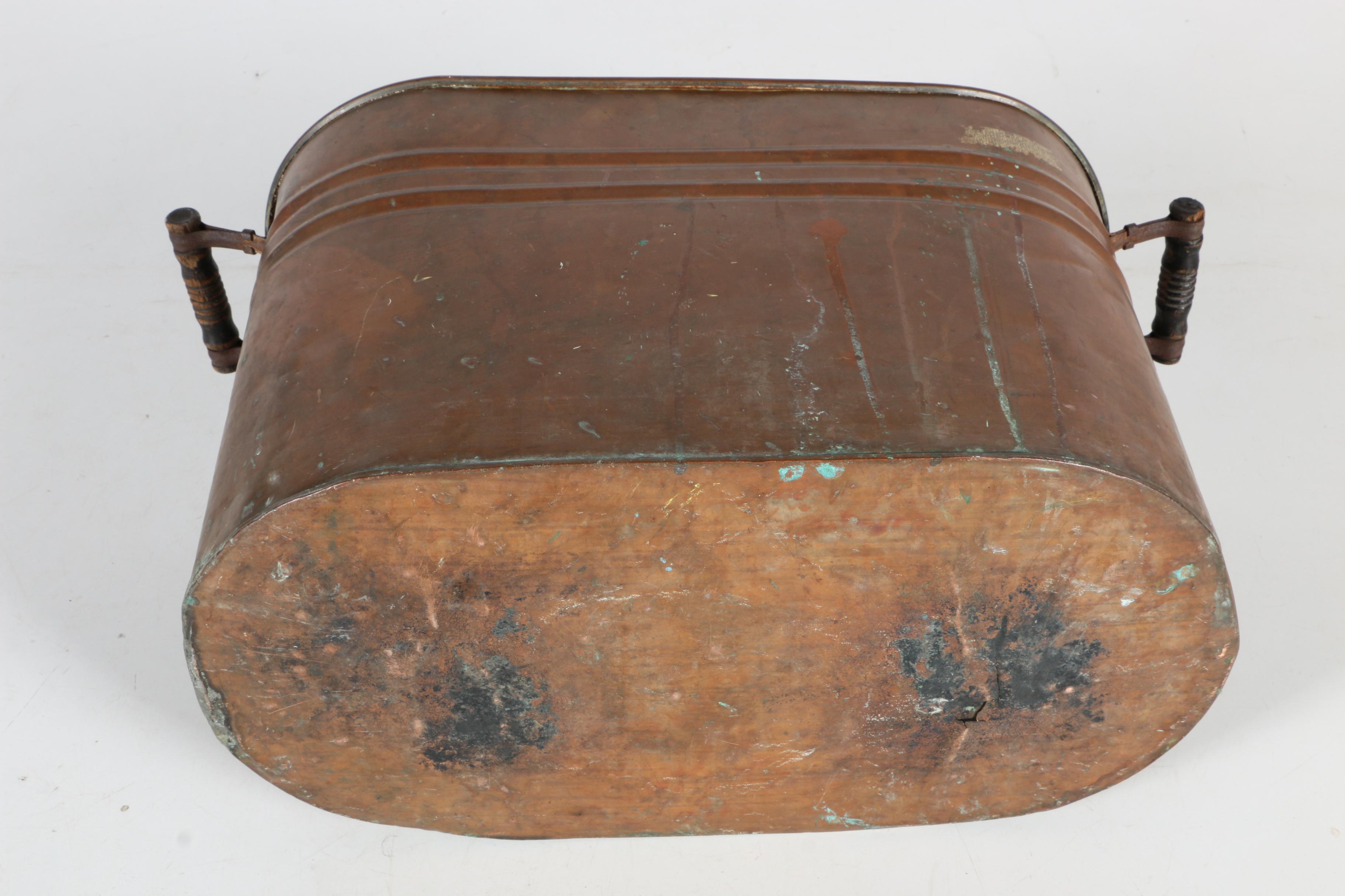 Antique Oval Copper Boiler Washtub