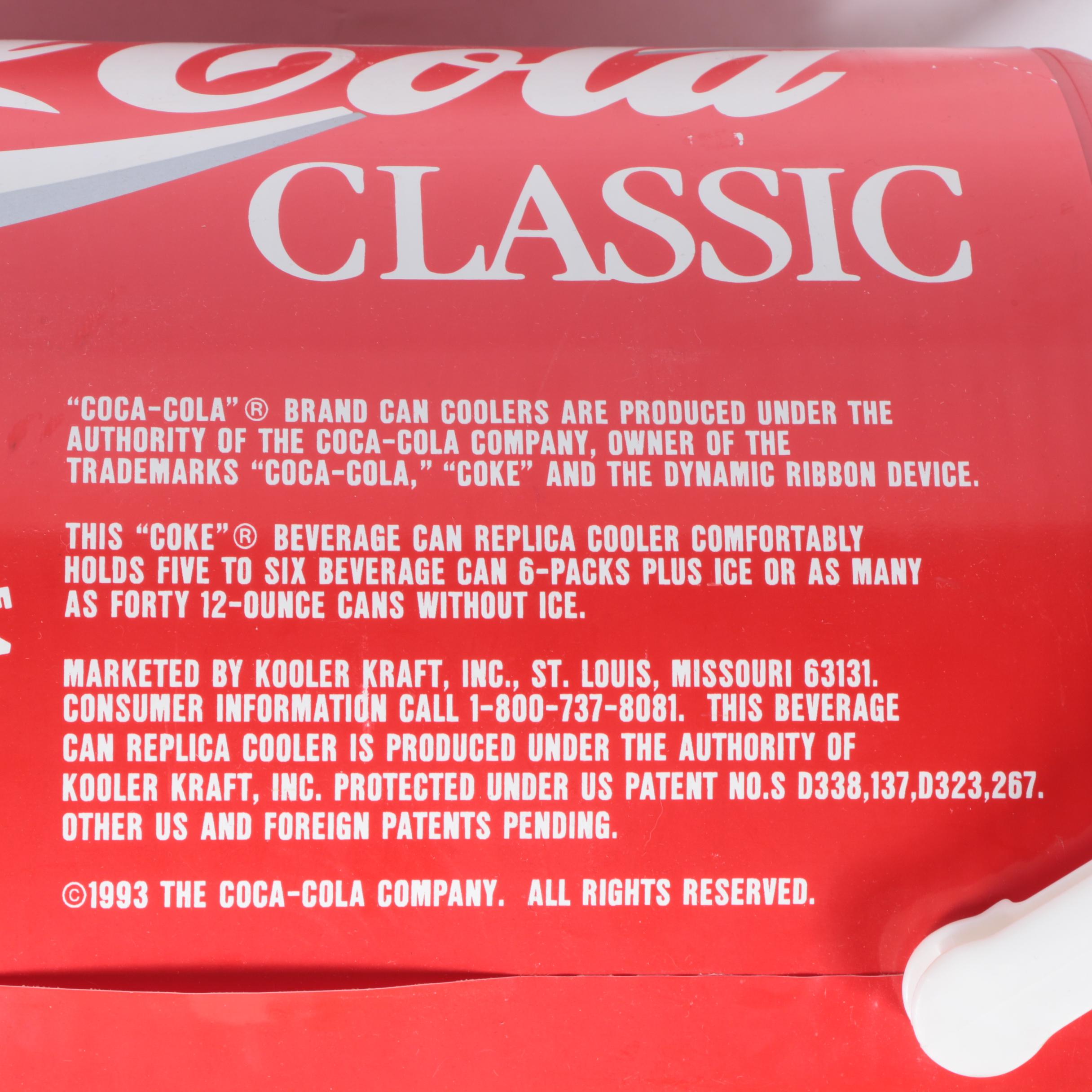 Coca-Cola Plastic Carrying Cooler