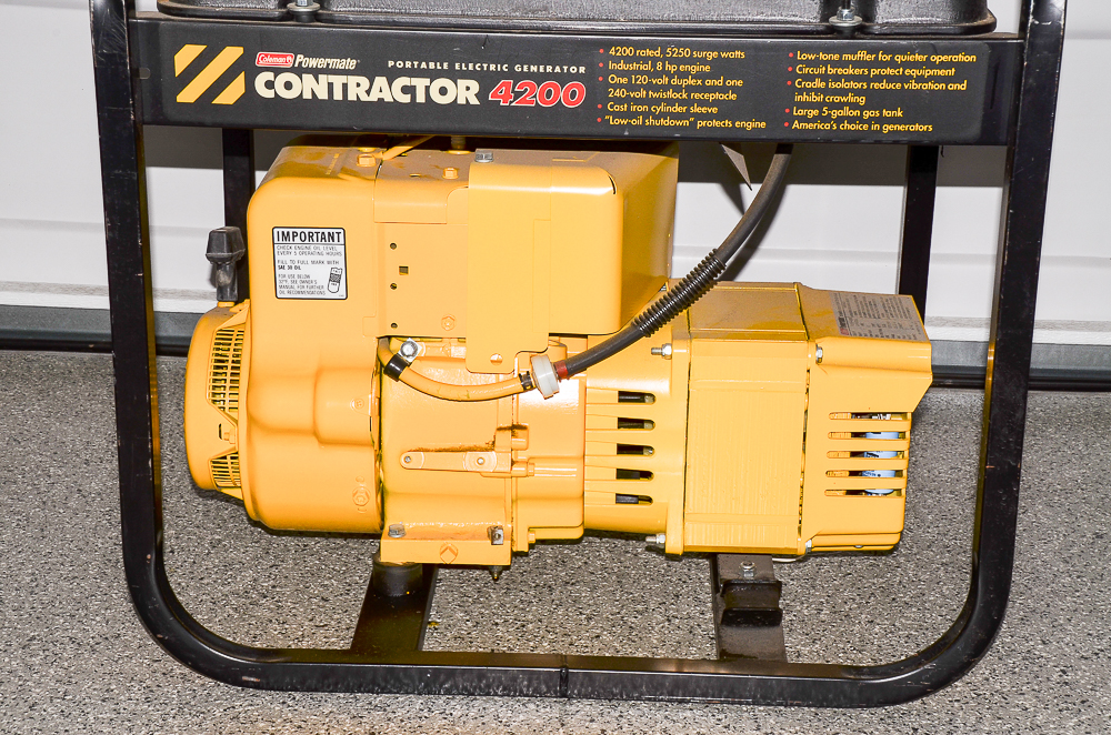 Coleman Powermate Contractor 4200 Portable Electric Generator