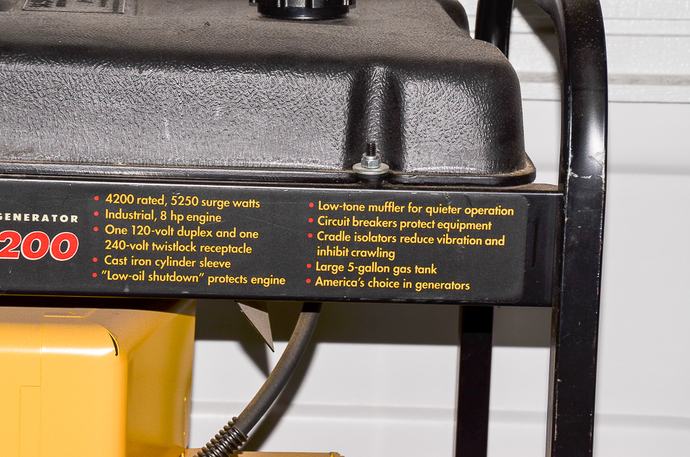 Coleman Powermate Contractor 4200 Portable Electric Generator