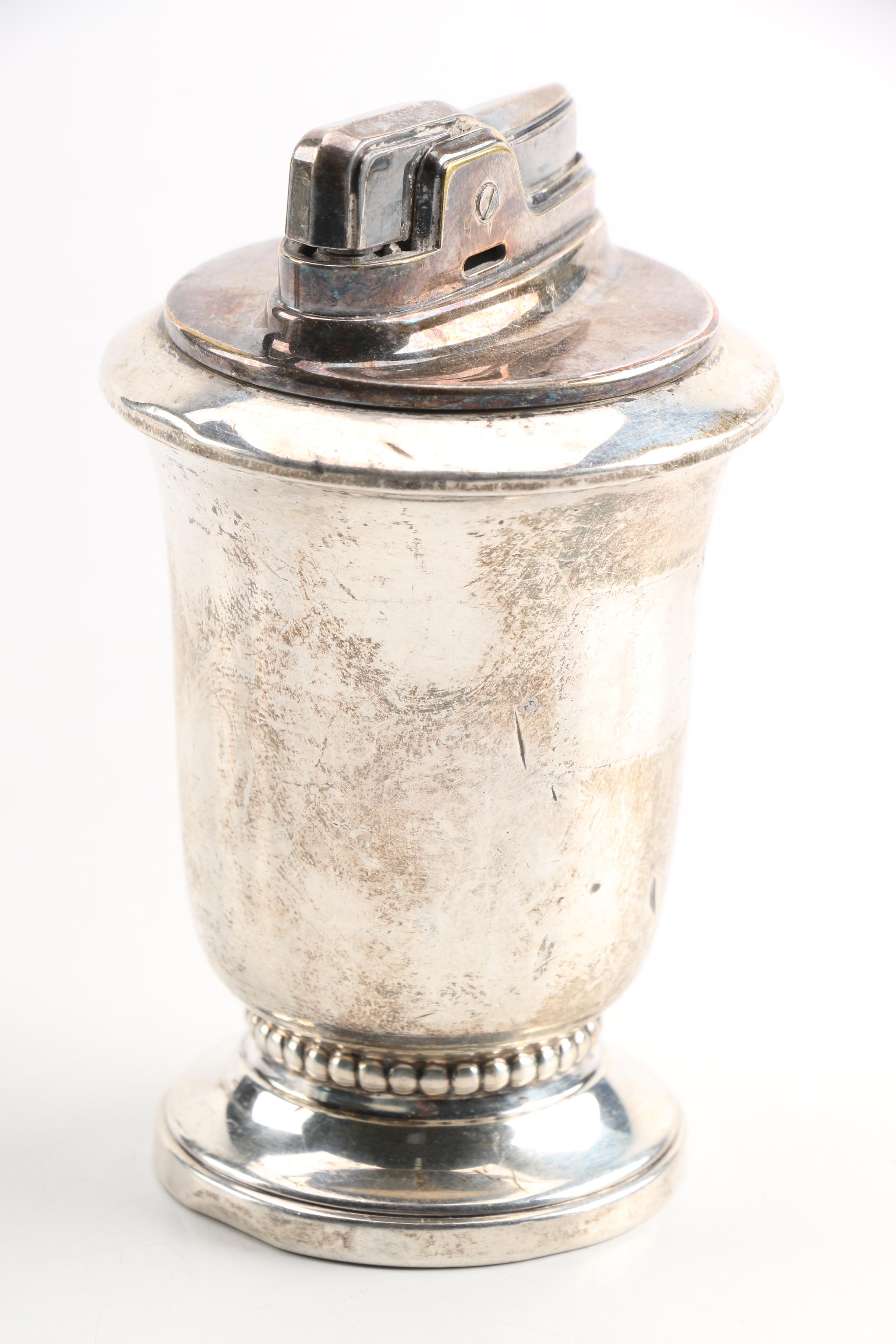 Ronson and Hallmark Sterling Silver Cased Table Lighters