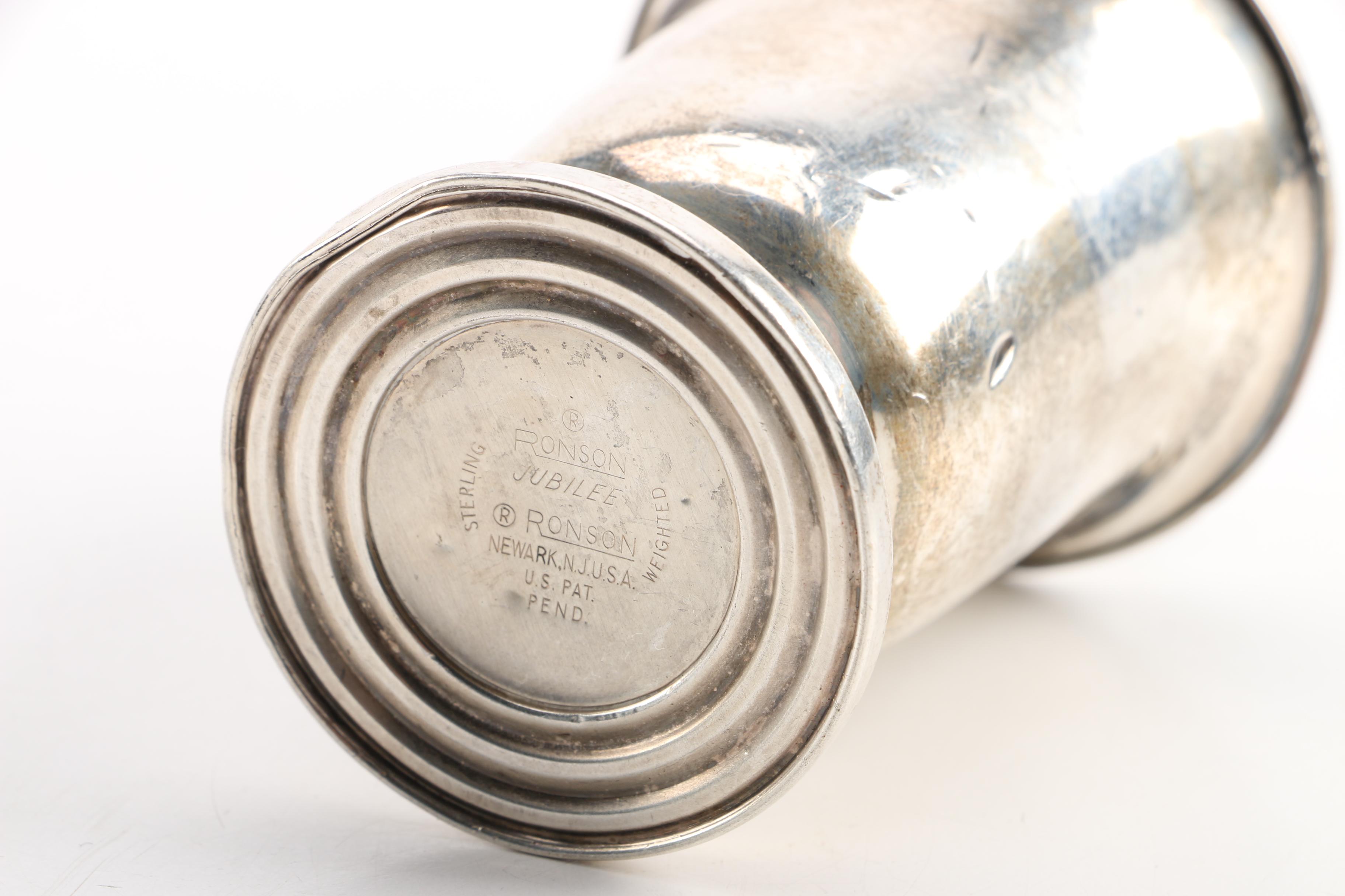 Ronson and Hallmark Sterling Silver Cased Table Lighters