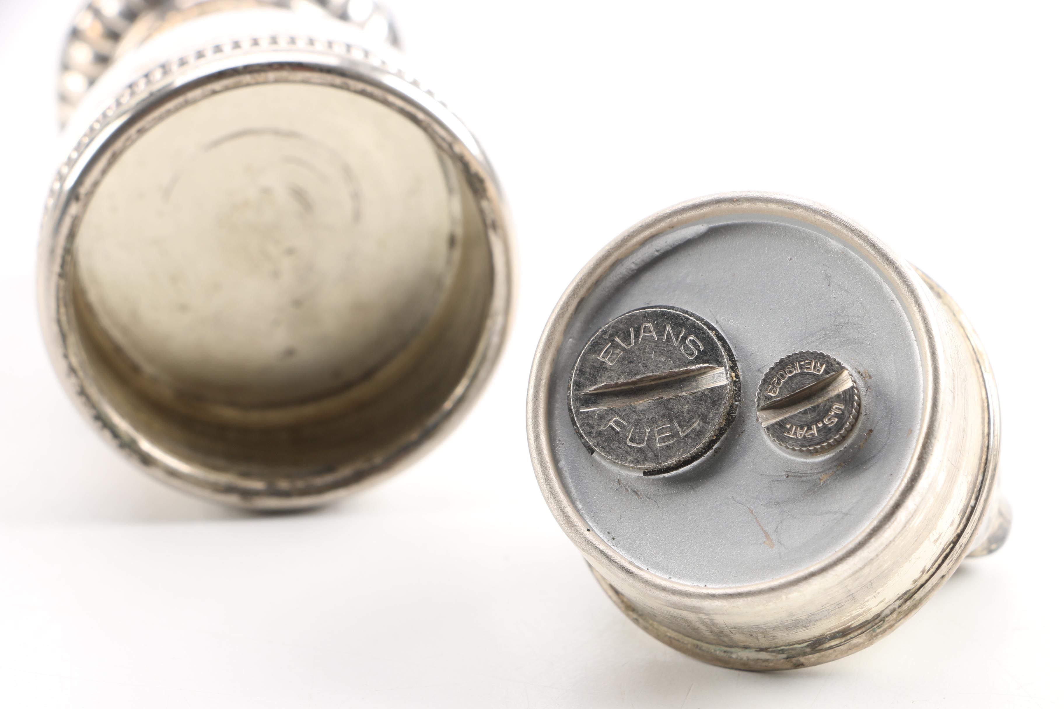 Ronson and Hallmark Sterling Silver Cased Table Lighters