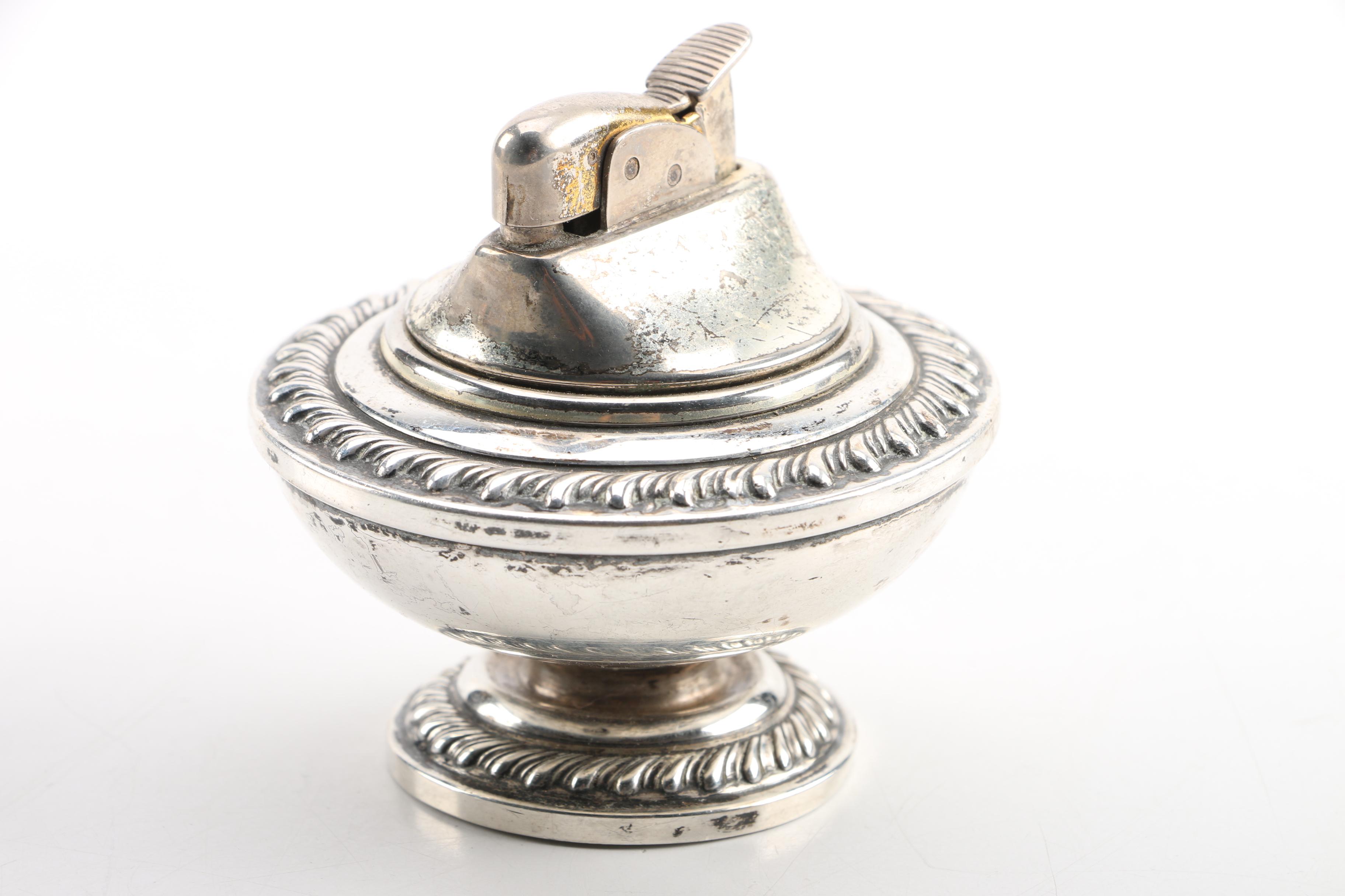Ronson and Hallmark Sterling Silver Cased Table Lighters