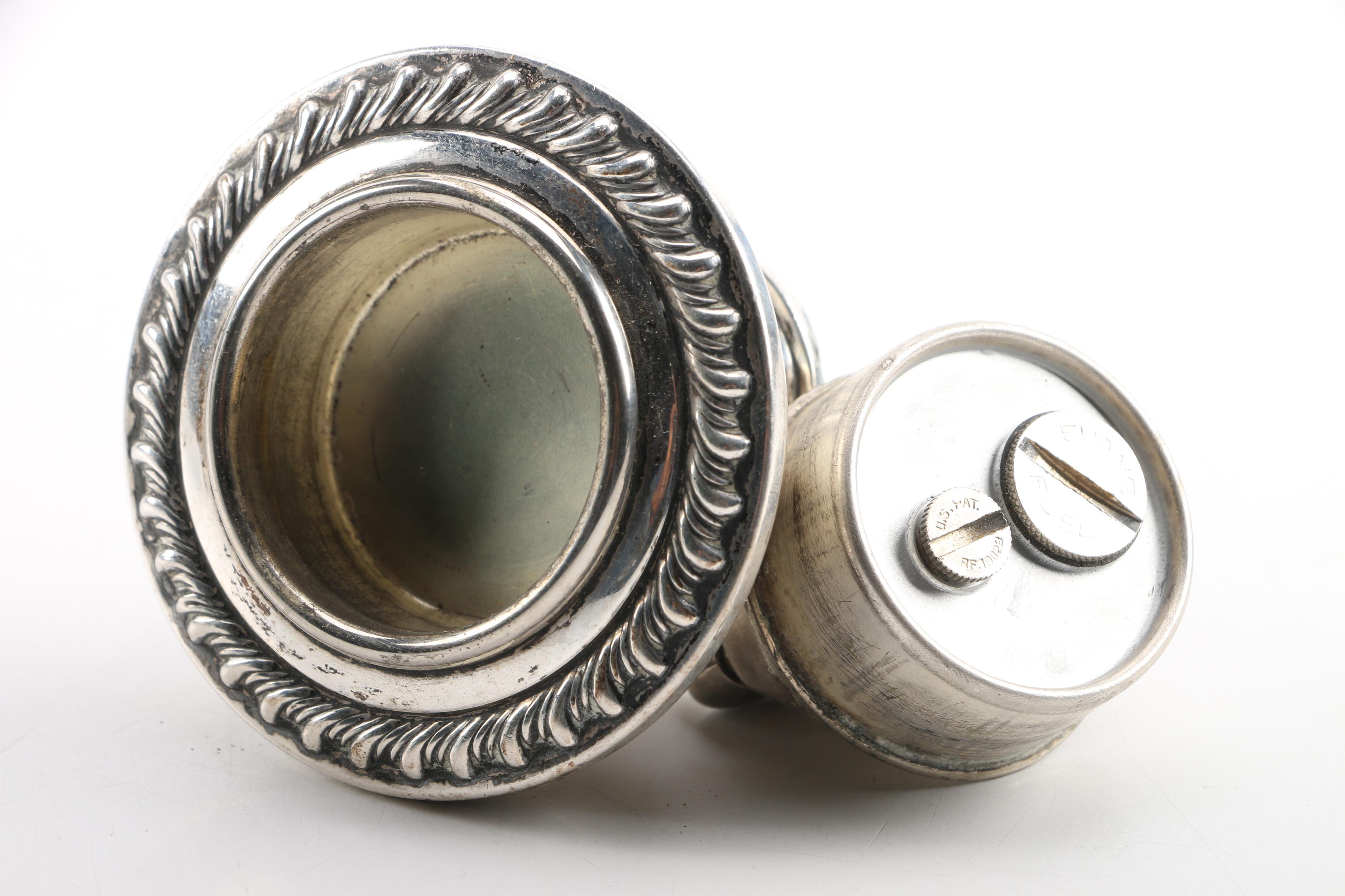 Ronson and Hallmark Sterling Silver Cased Table Lighters