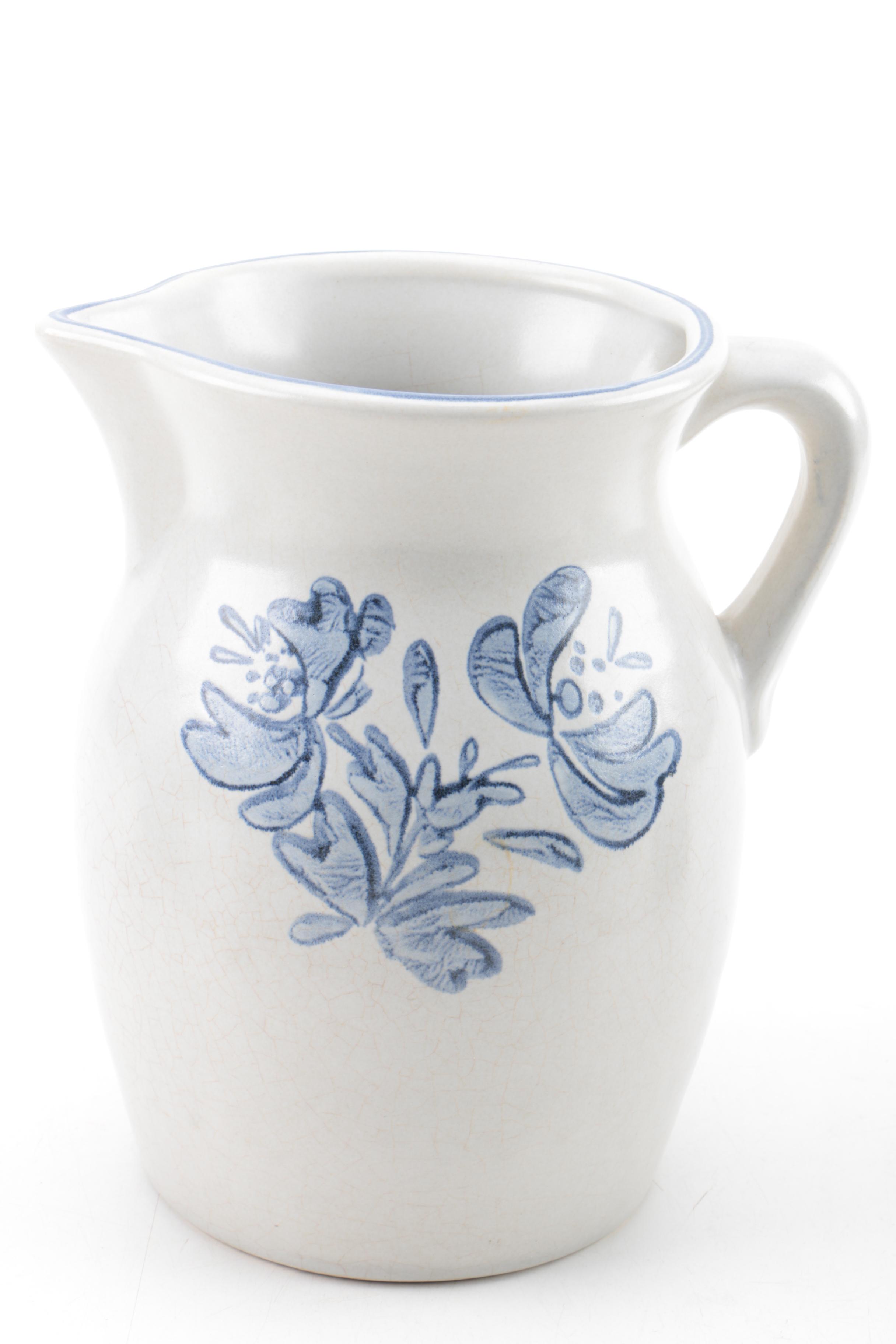 Pfaltzgraff Stoneware "Yorktowne" Pitcher and Swan Planter