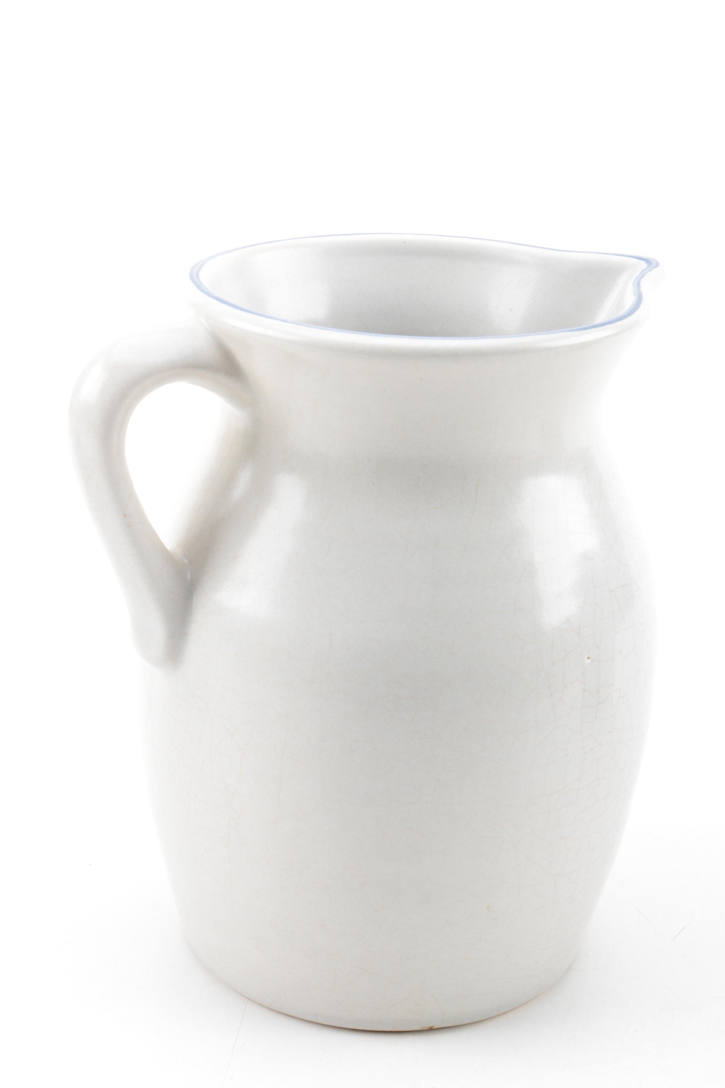 Pfaltzgraff Stoneware "Yorktowne" Pitcher and Swan Planter