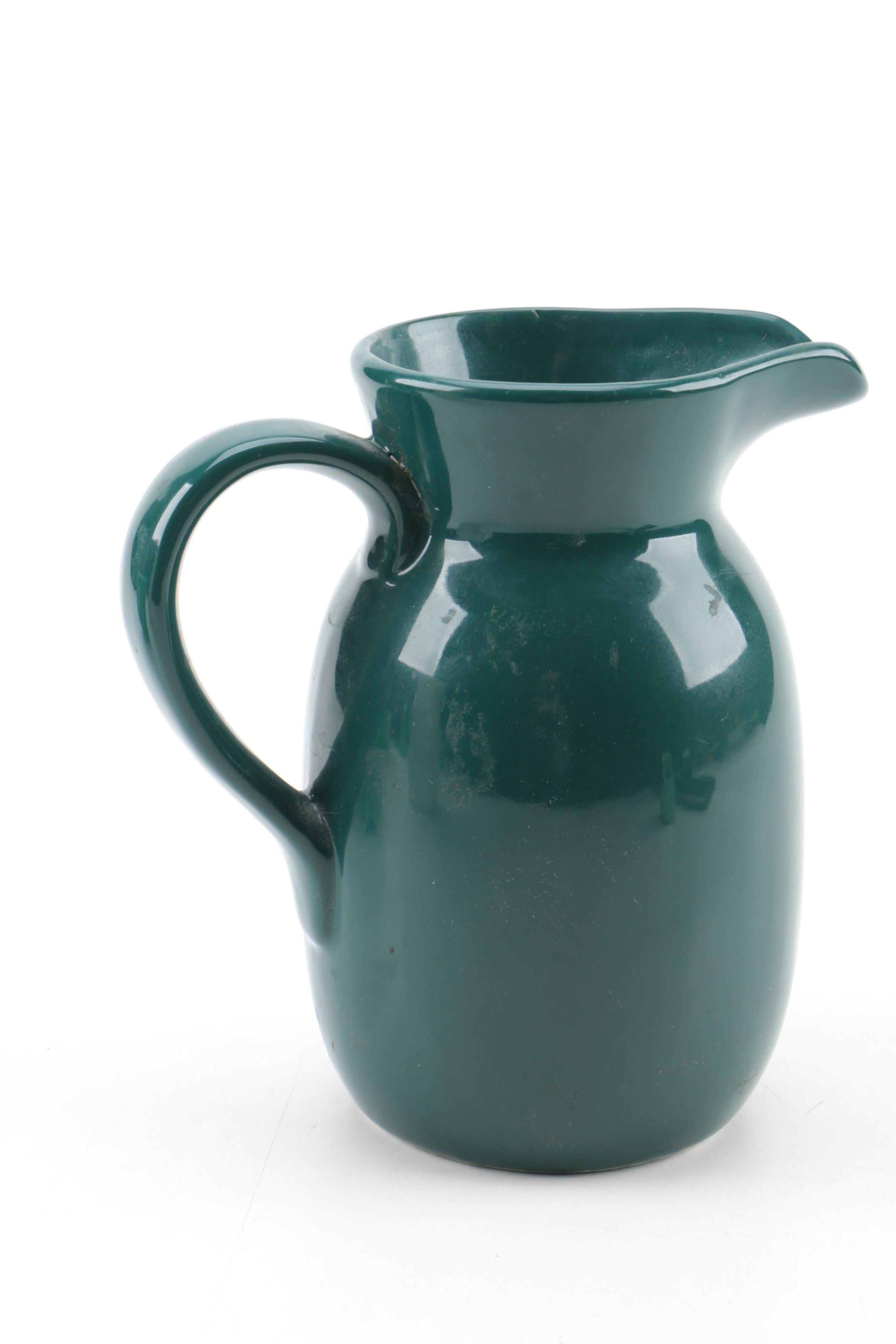 Pfaltzgraff Stoneware "Yorktowne" Pitcher and Swan Planter