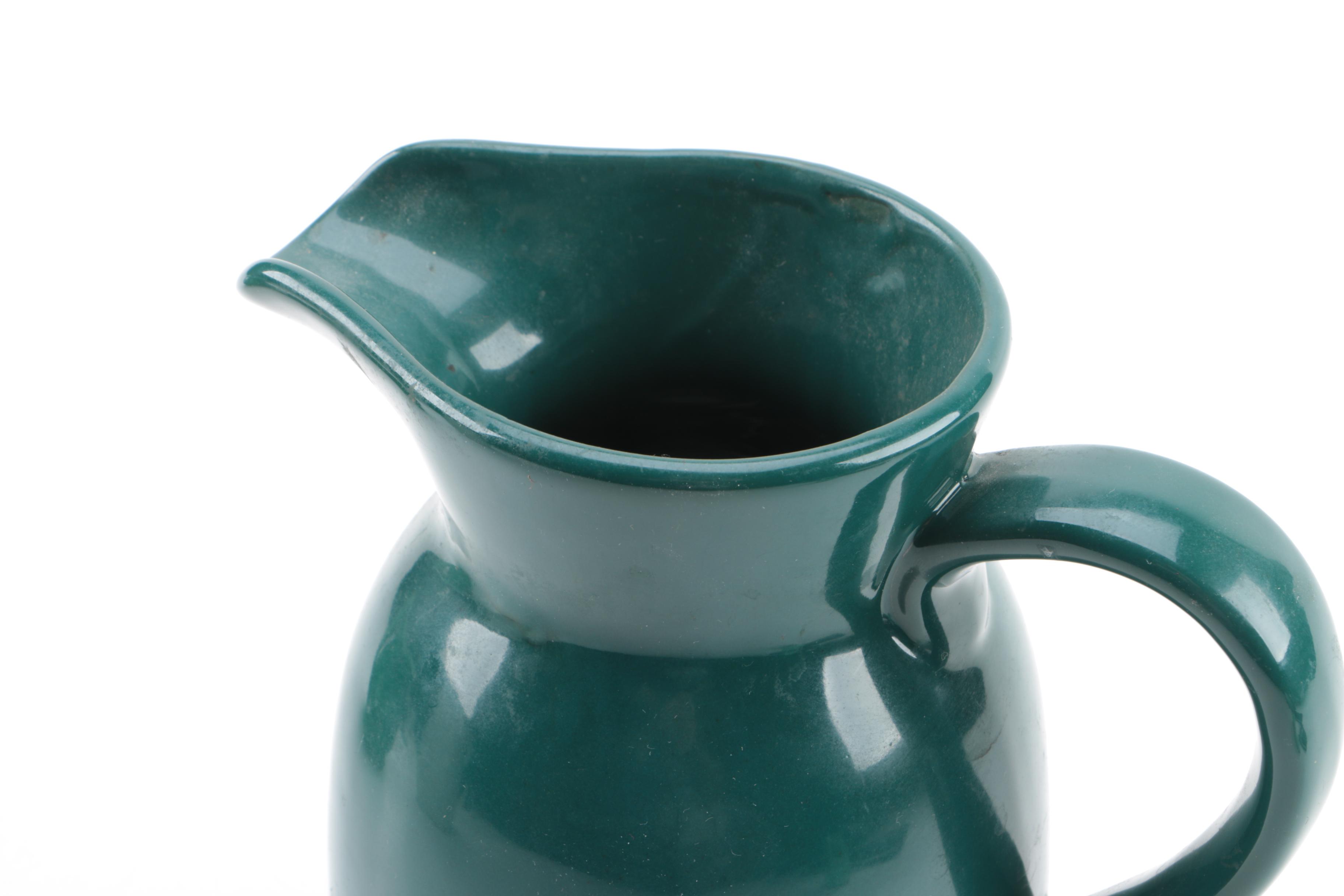 Pfaltzgraff Stoneware "Yorktowne" Pitcher and Swan Planter