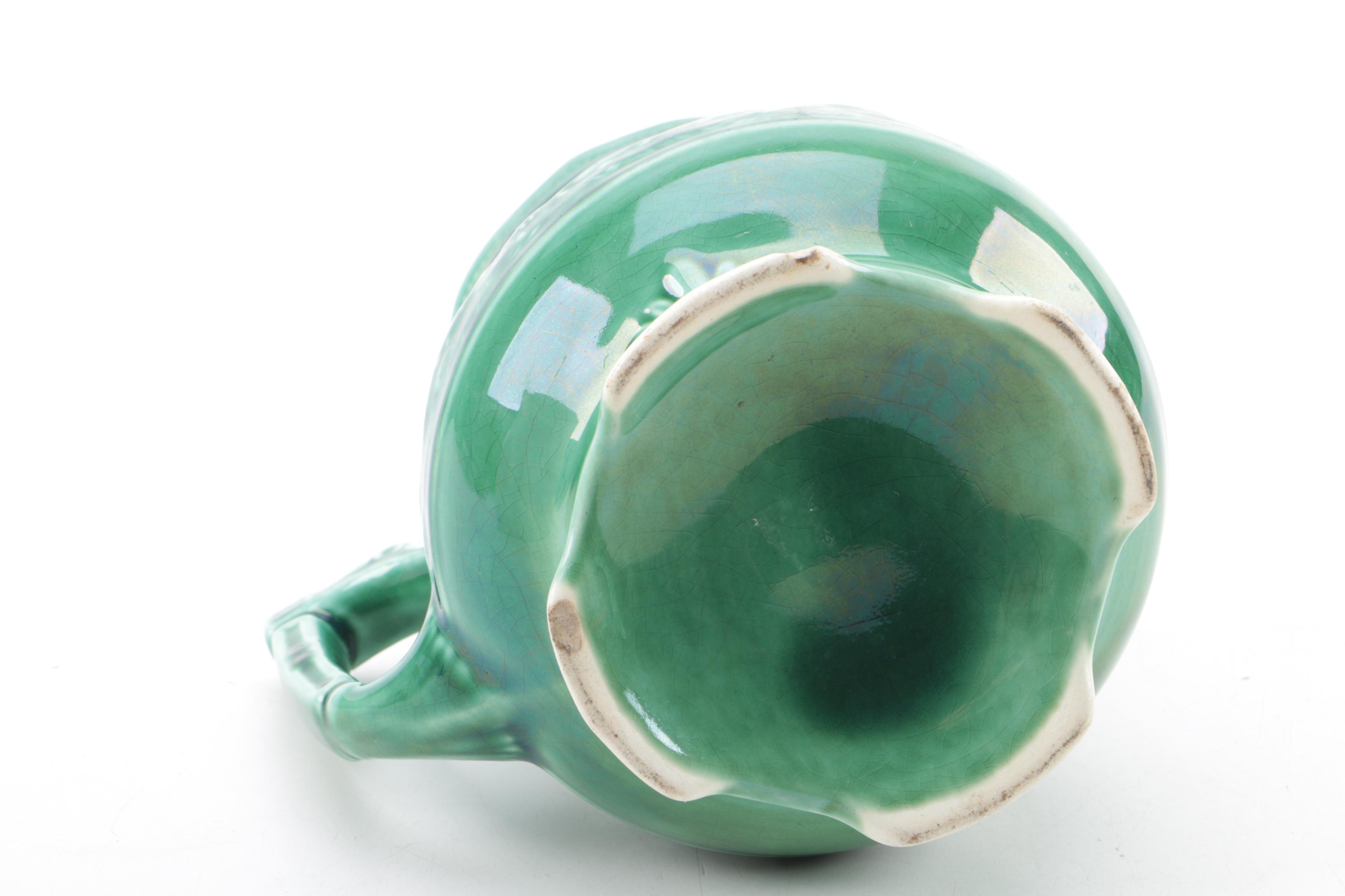 Pfaltzgraff Stoneware "Yorktowne" Pitcher and Swan Planter