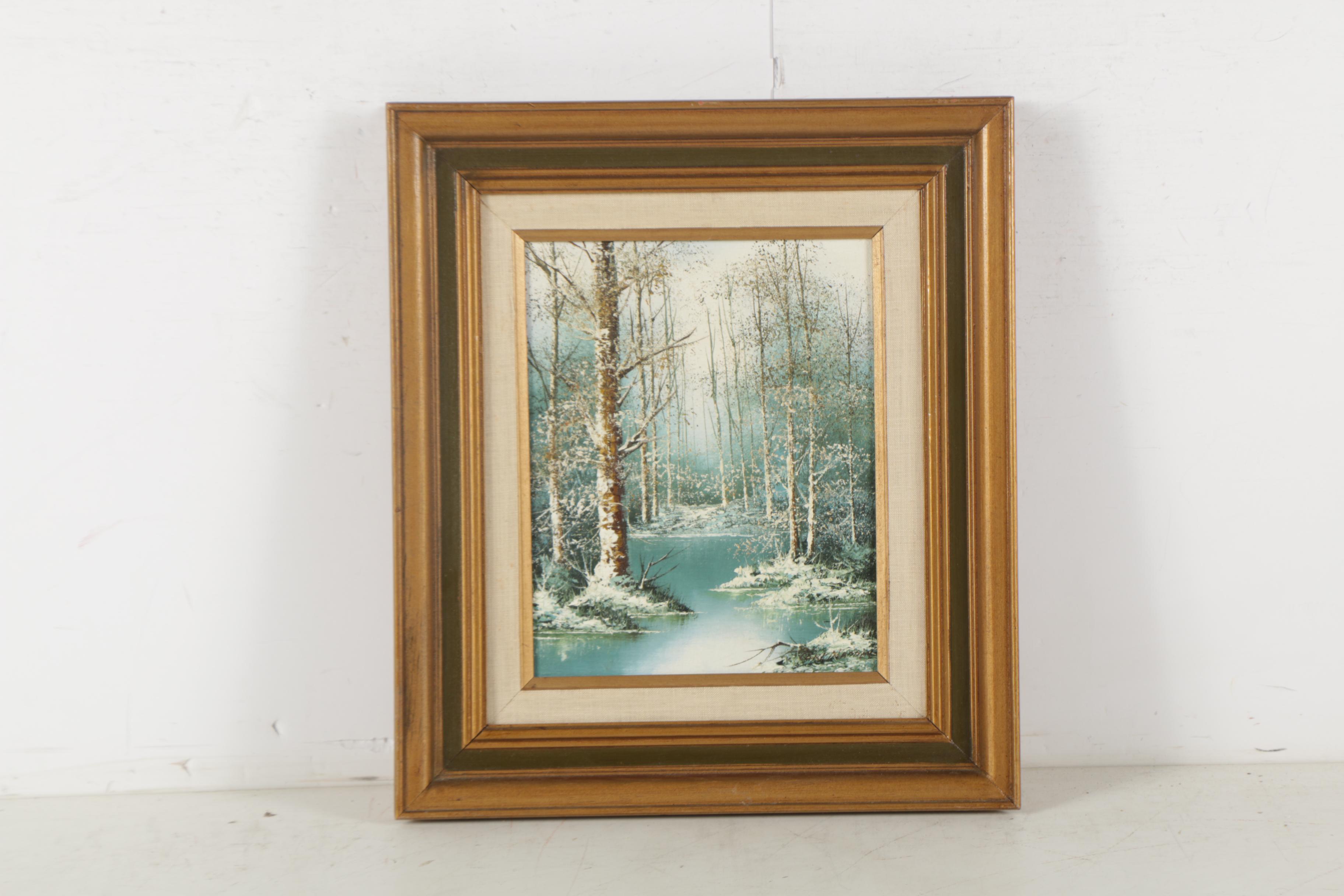 Carl Madden and E. Woodson Oil Paintings of Rural Scenes