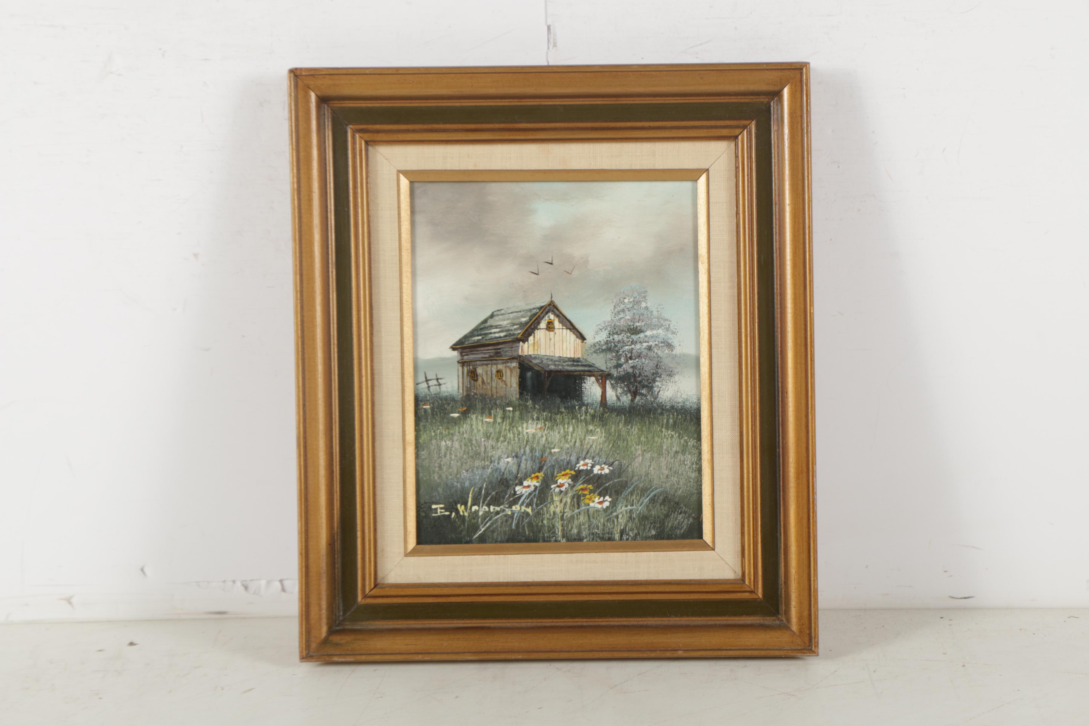 Carl Madden and E. Woodson Oil Paintings of Rural Scenes
