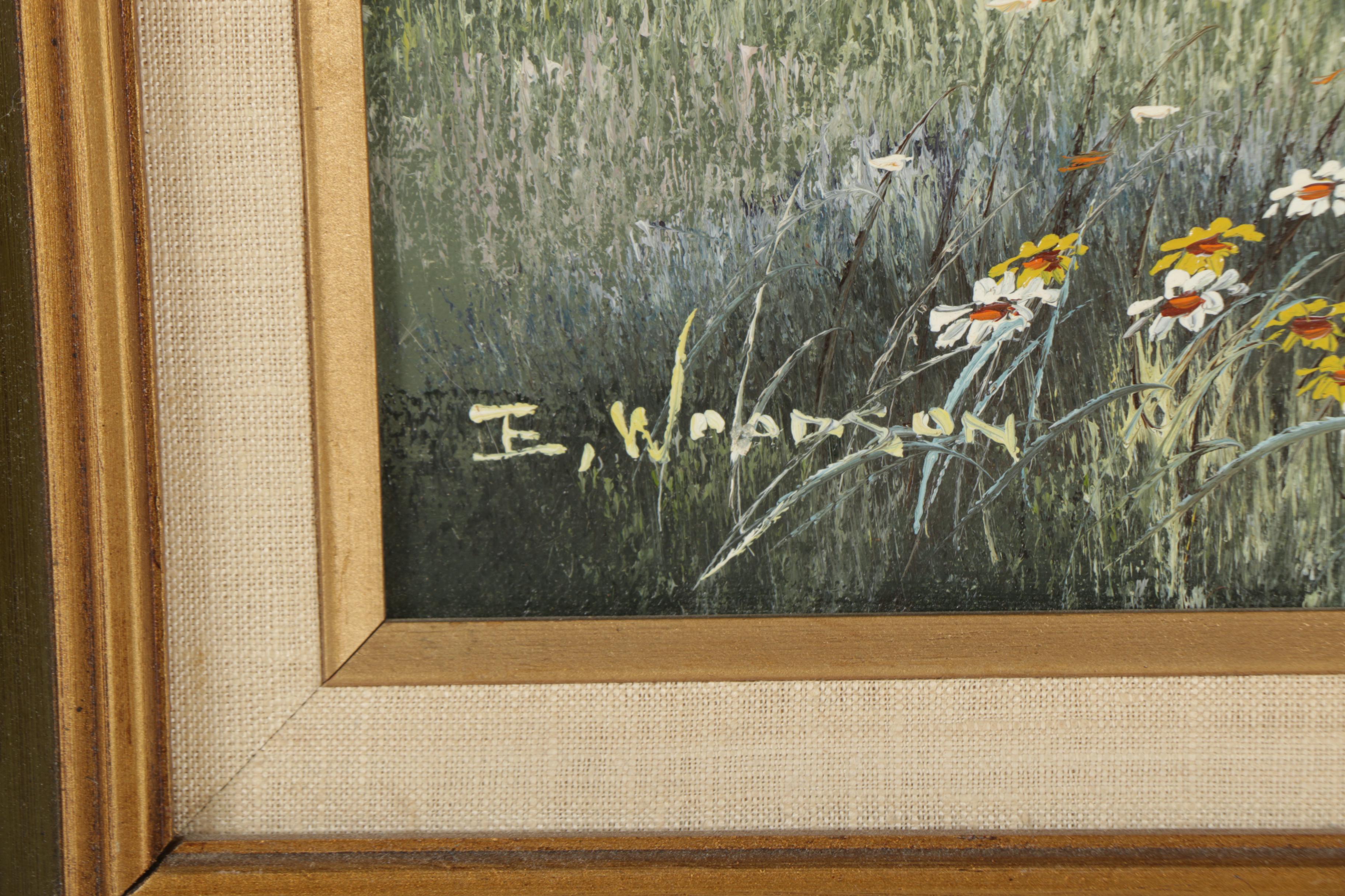 Carl Madden and E. Woodson Oil Paintings of Rural Scenes