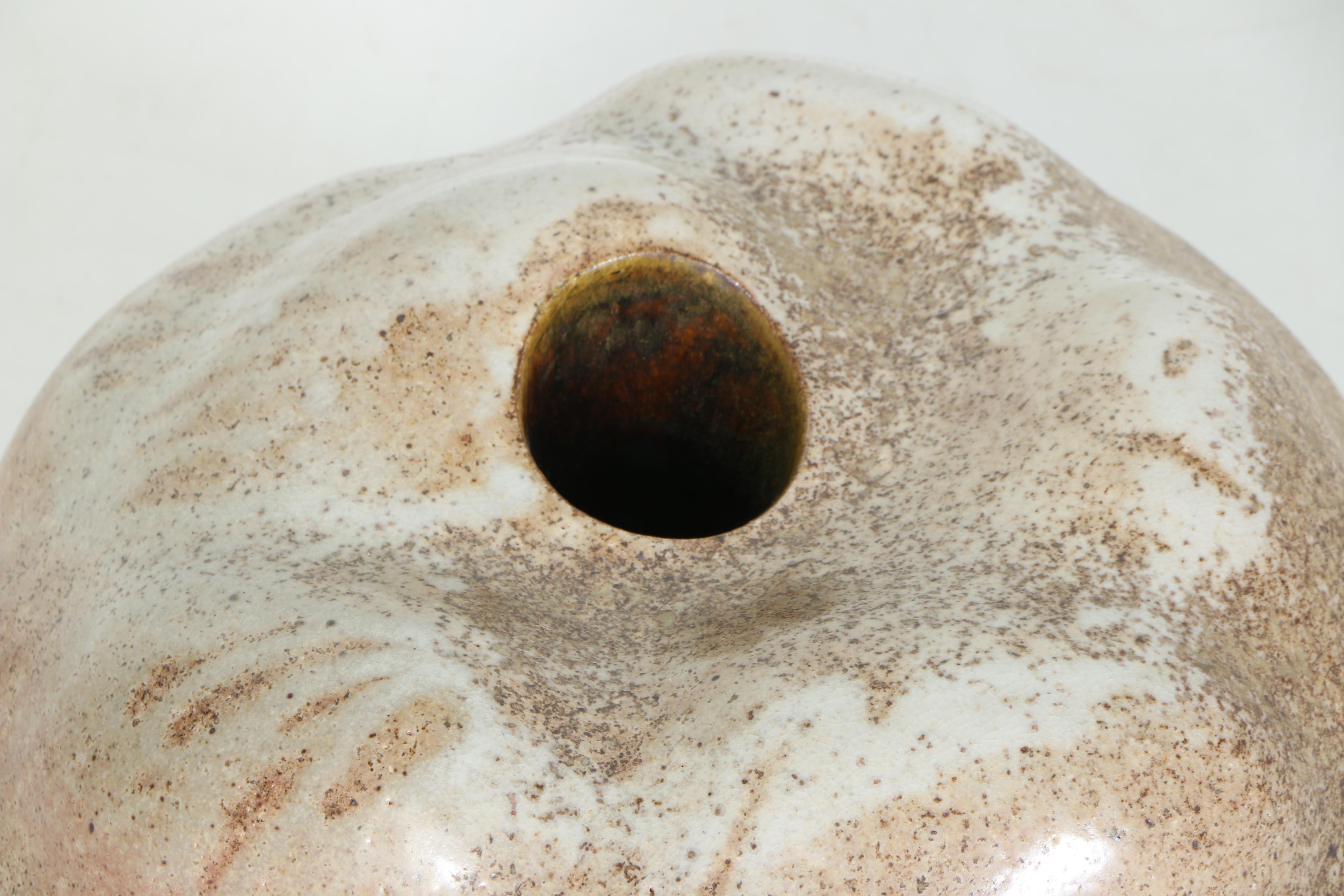 Signed Janis Meier Stoneware Vase