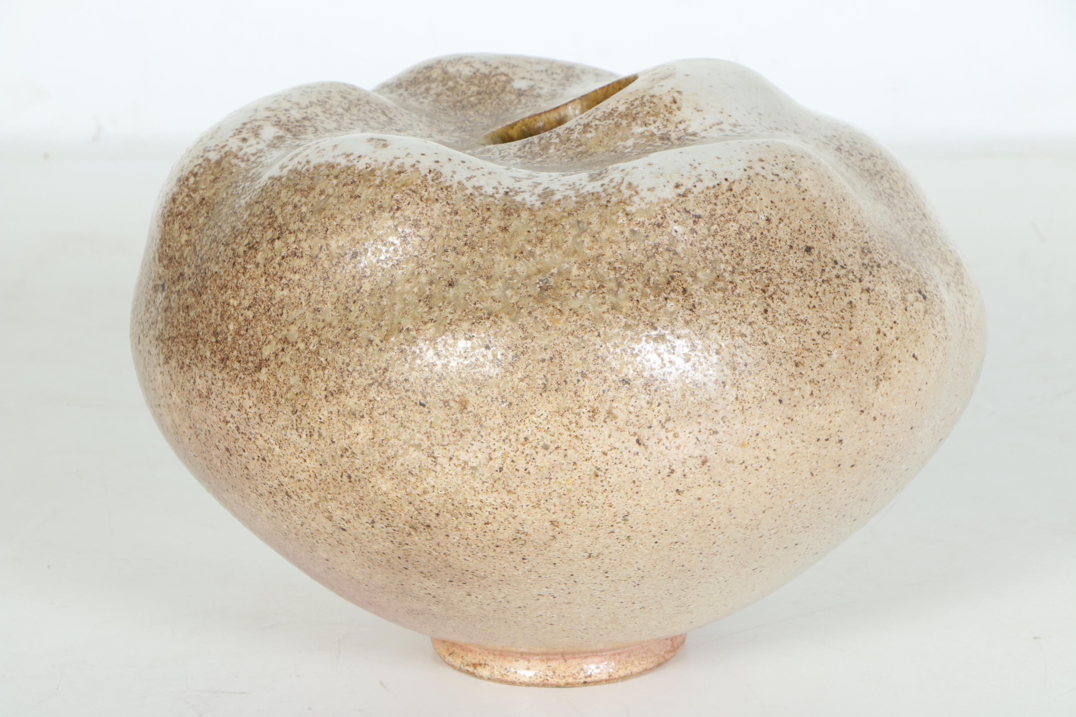 Signed Janis Meier Stoneware Vase