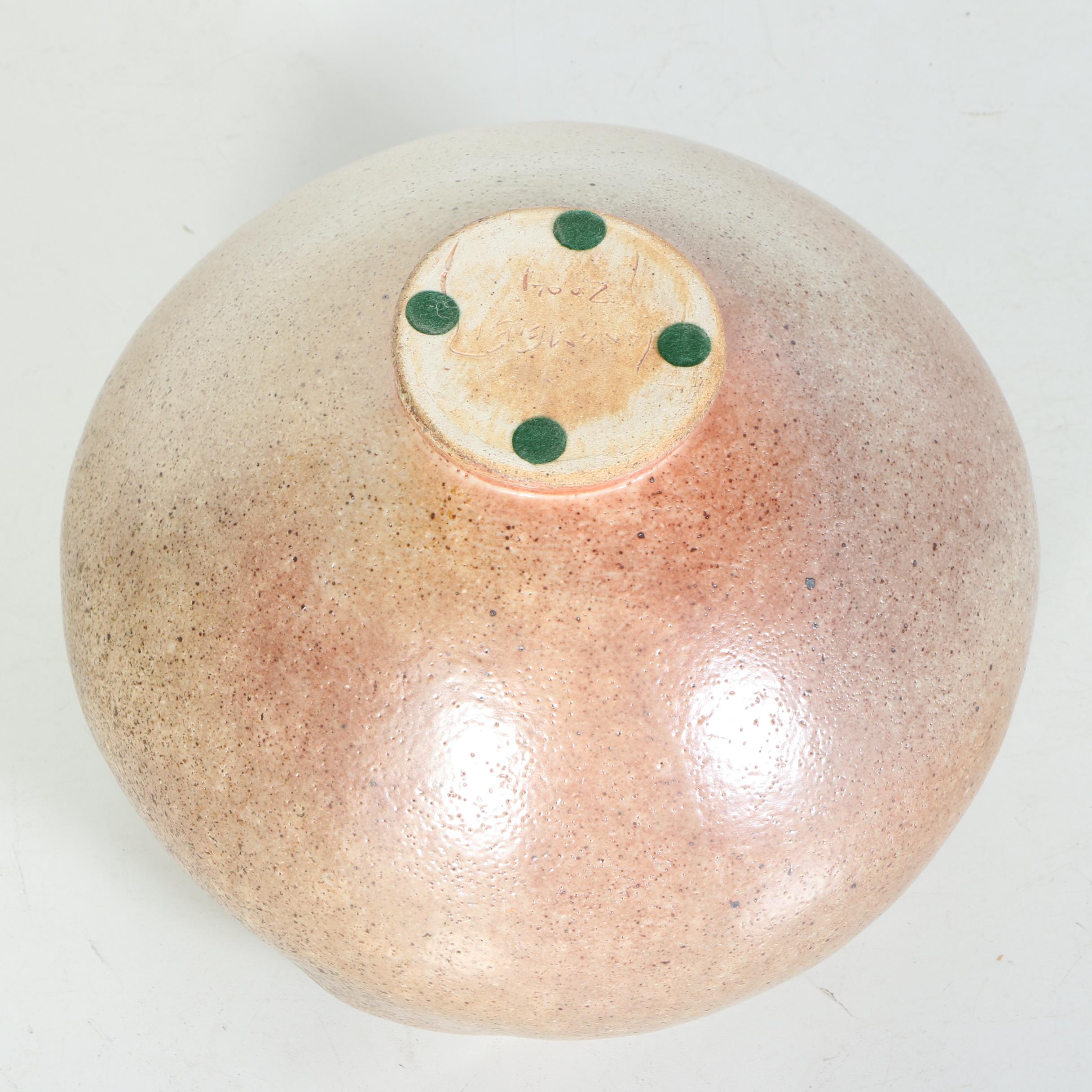 Signed Janis Meier Stoneware Vase