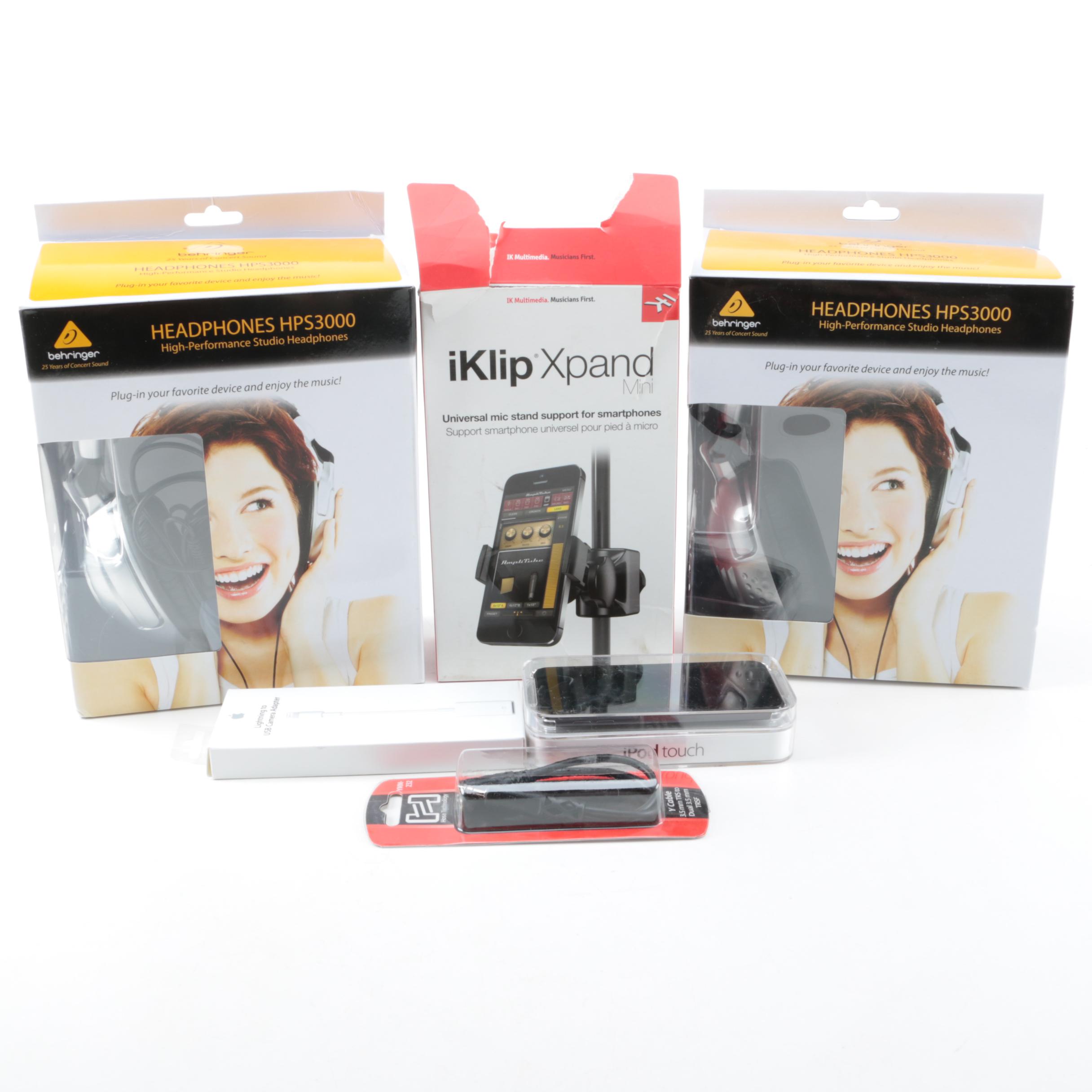 Apple 16GB iPod Touch with Behringer Headphones and Accessories