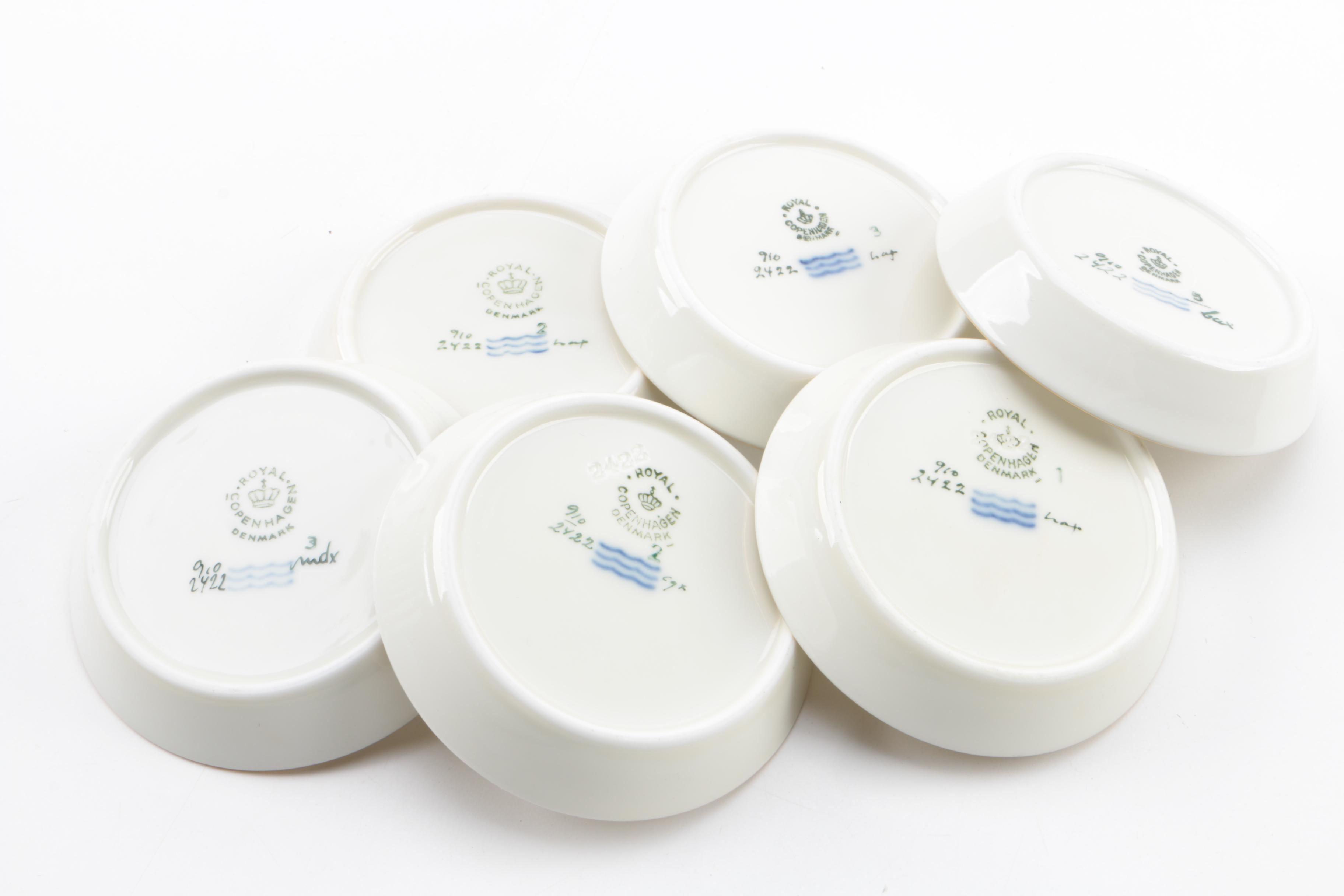 Mid-Century Royal Copenhagen Porcelain Condiment Dishes