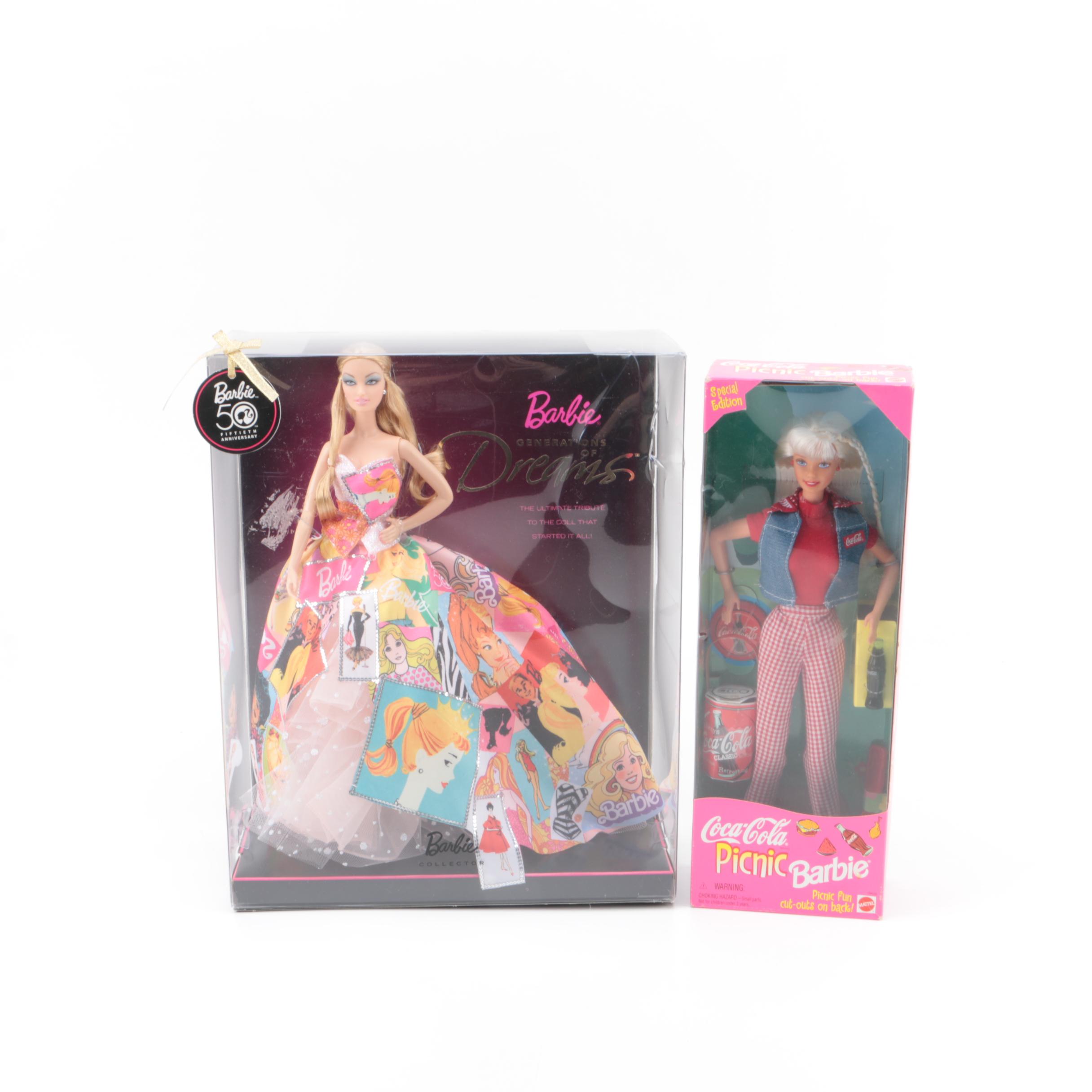 Barbie 50th Anniversary "Generation of Dreams" and "Coca-Cola Picnic" Dolls