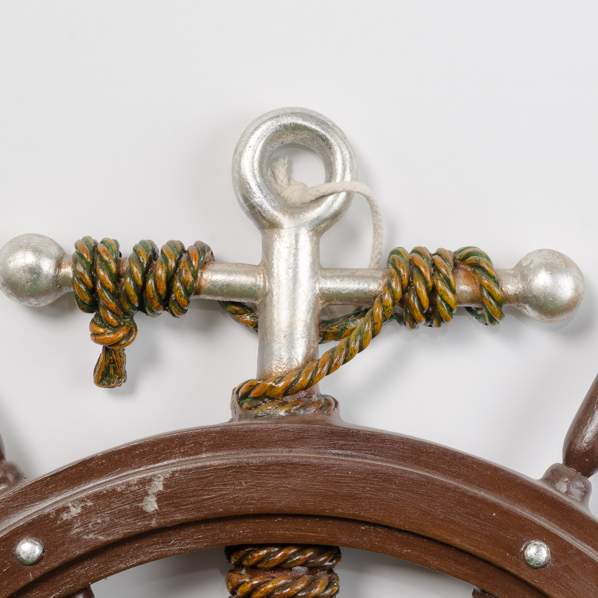 Nautical-Themed Wall Clock and Anchor