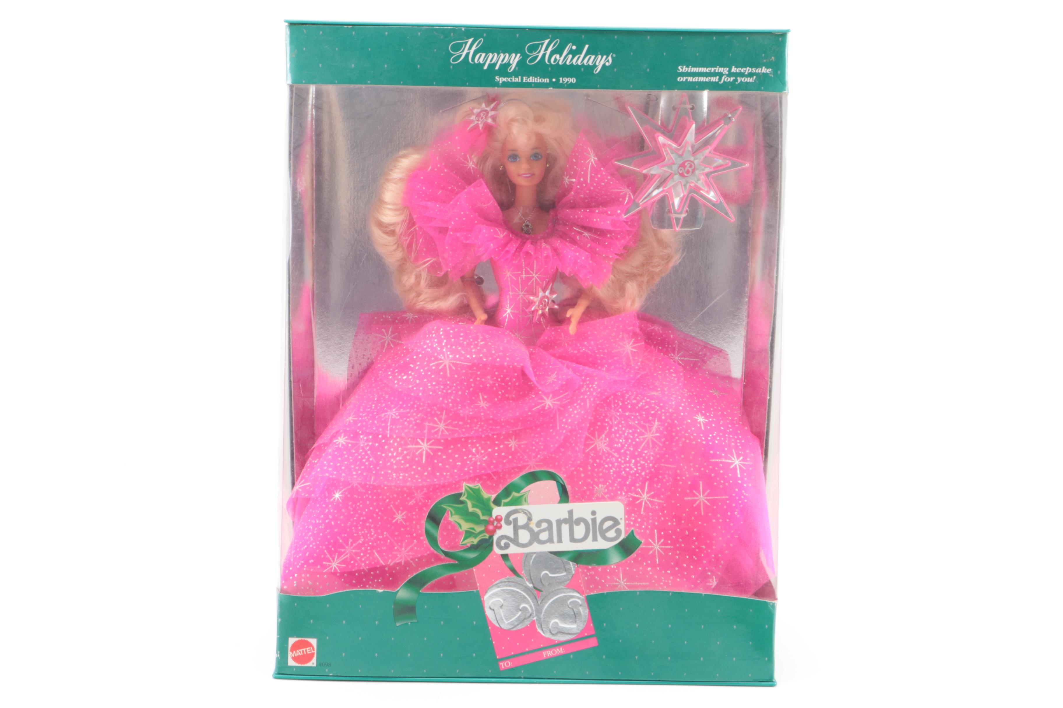 1990s Mattel "Happy Holiday Barbie" Dolls