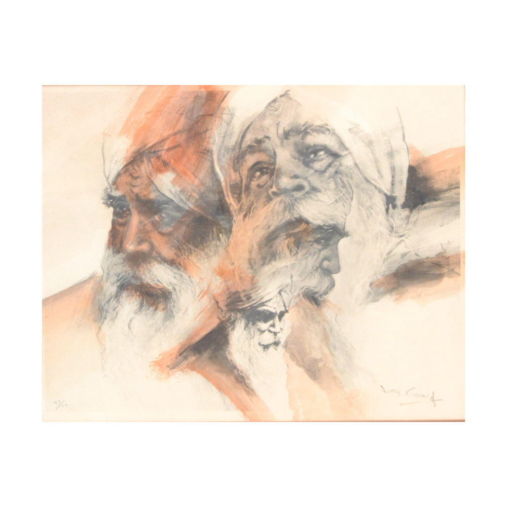 1972 Jonas Gerard Offset Lithograph Print "Sant Kirpal Singh"
