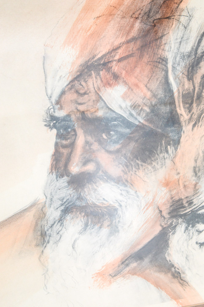 1972 Jonas Gerard Offset Lithograph Print "Sant Kirpal Singh"