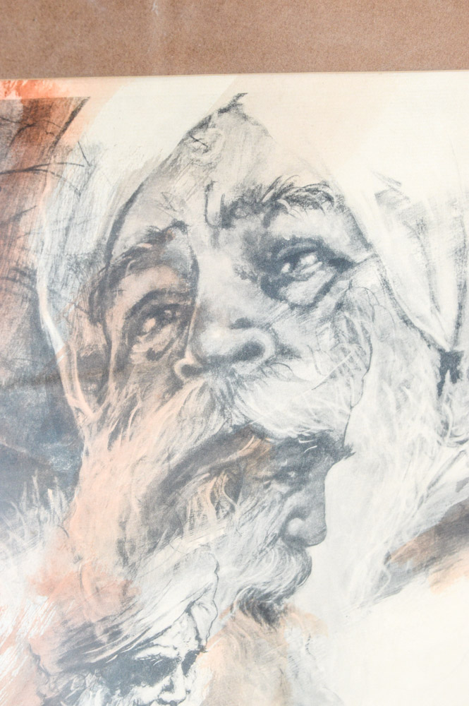 1972 Jonas Gerard Offset Lithograph Print "Sant Kirpal Singh"